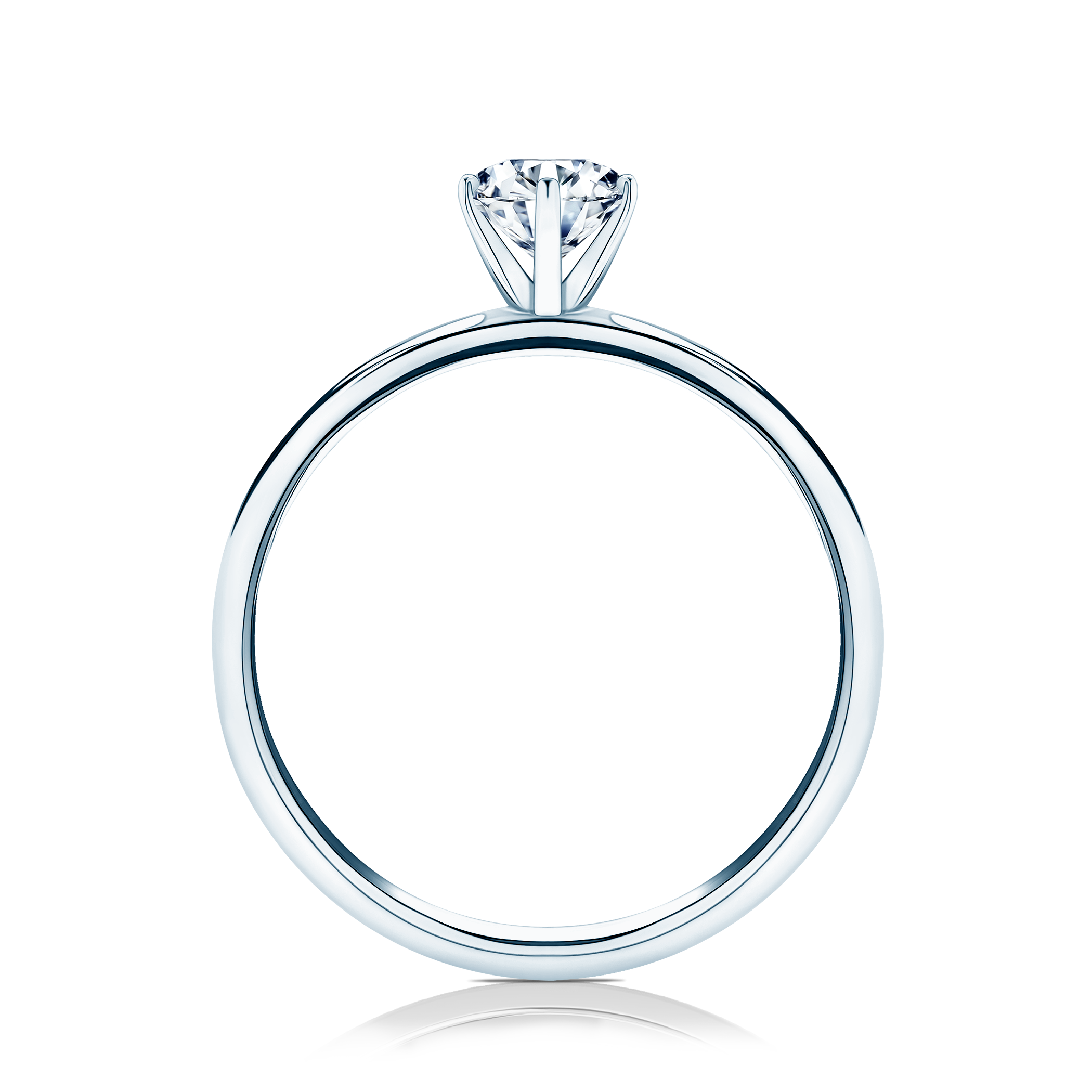 Pierścionek zaręczynowy SAVICKI: białe złoto, diament laboratoryjny