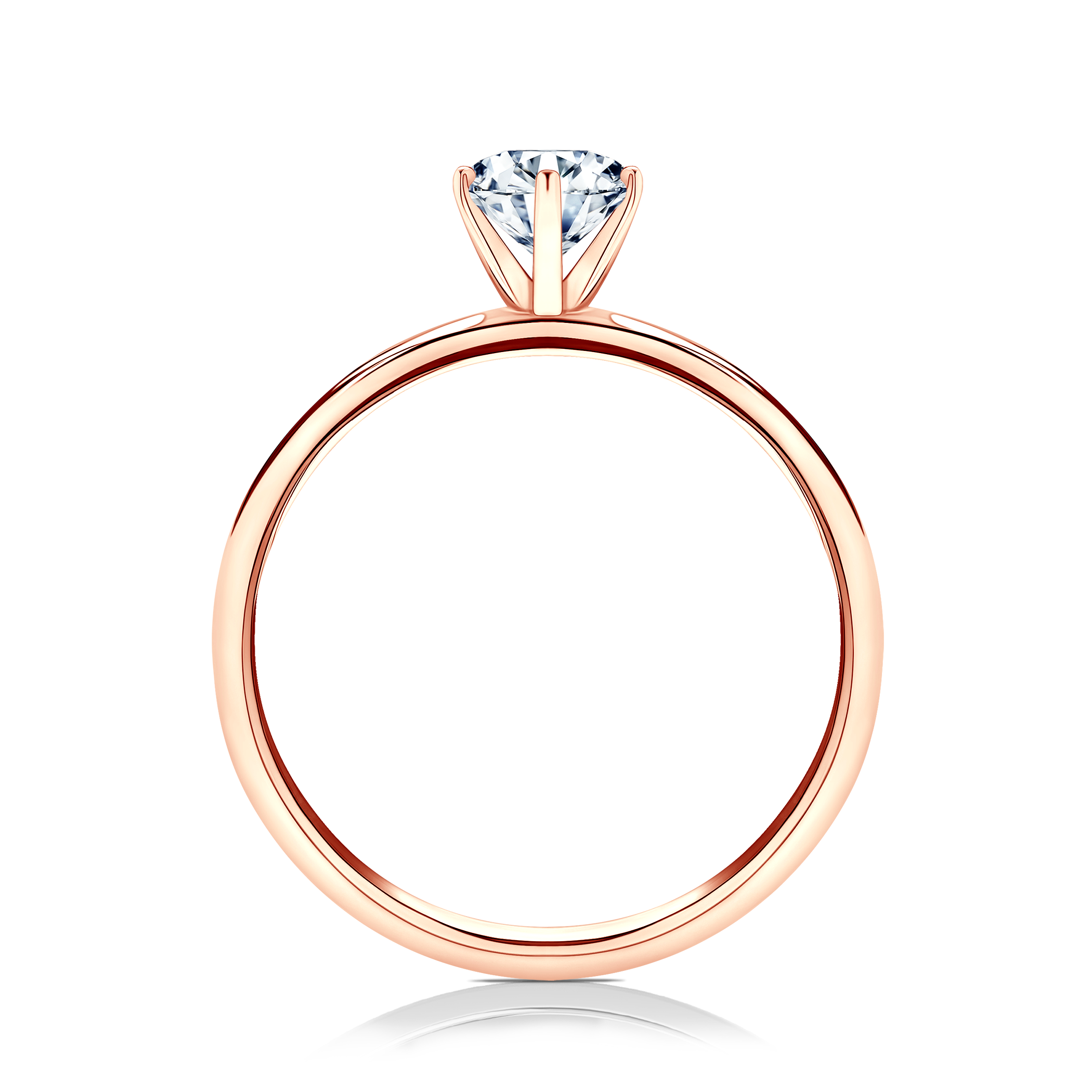 Pierścionek zaręczynowy SAVICKI: różowe złoto, diament laboratoryjny - 3