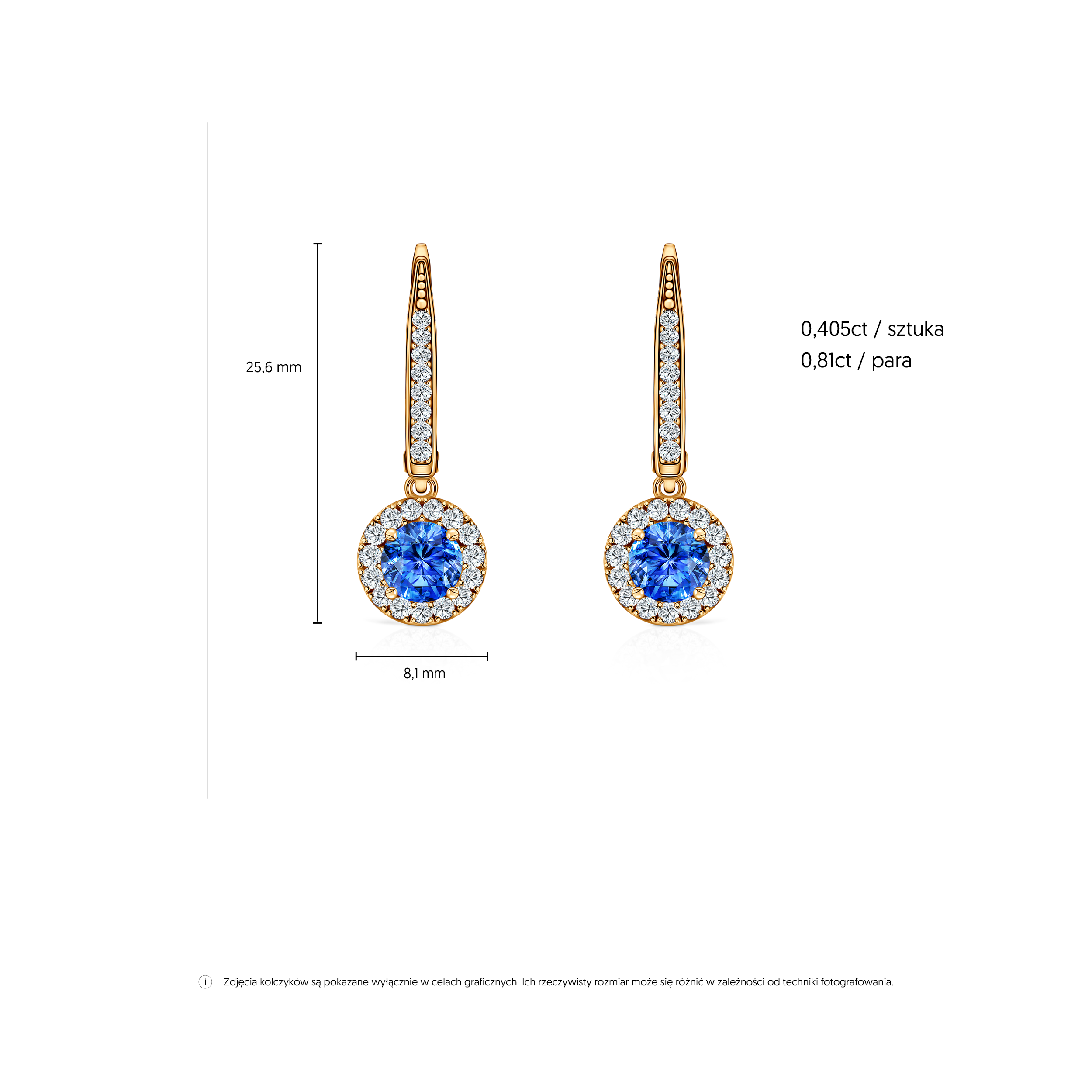 This is Love earrings: gold, blue sapphires, diamonds - 5