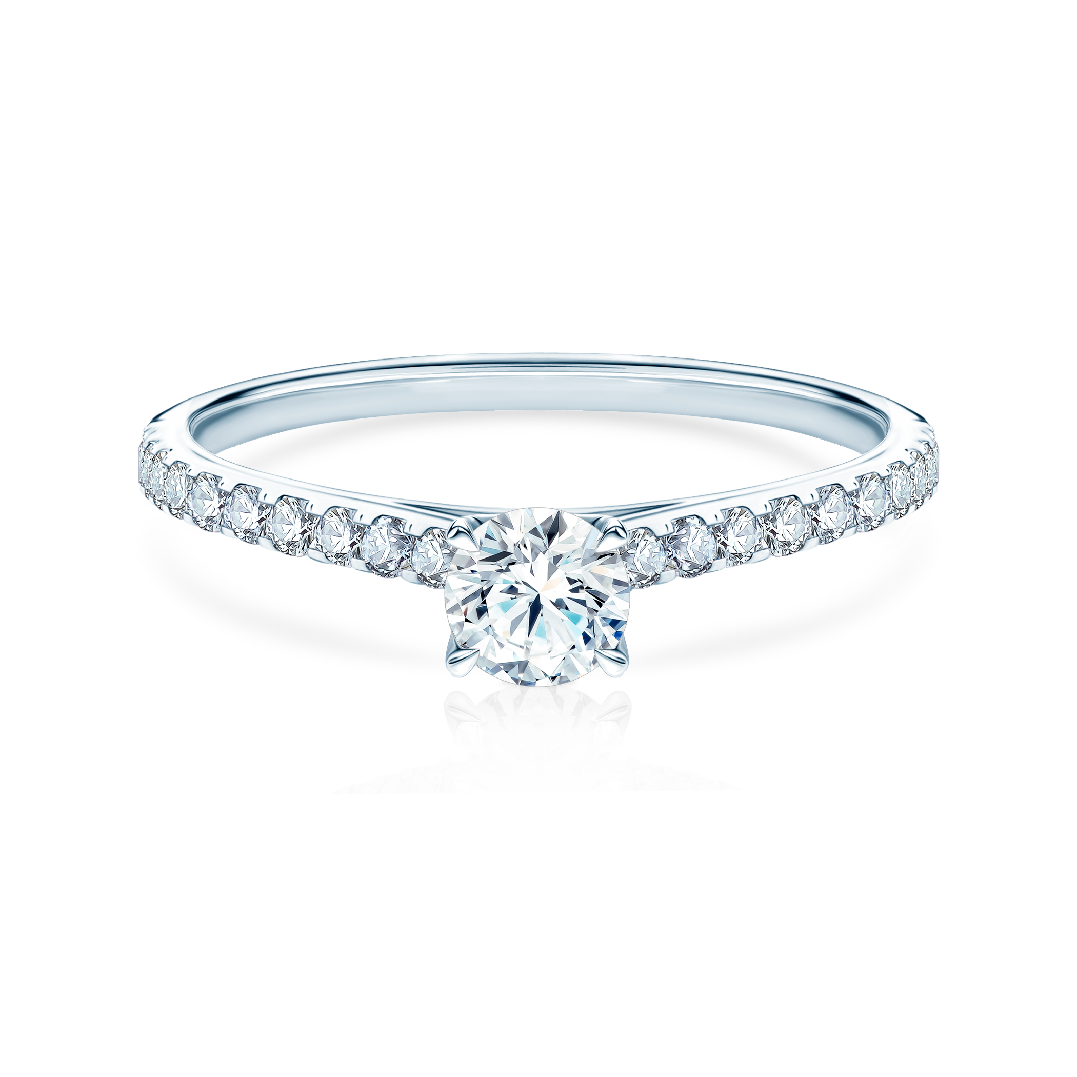 Pierścionek zaręczynowy Share Your Love: białe złoto, diament laboratoryjny