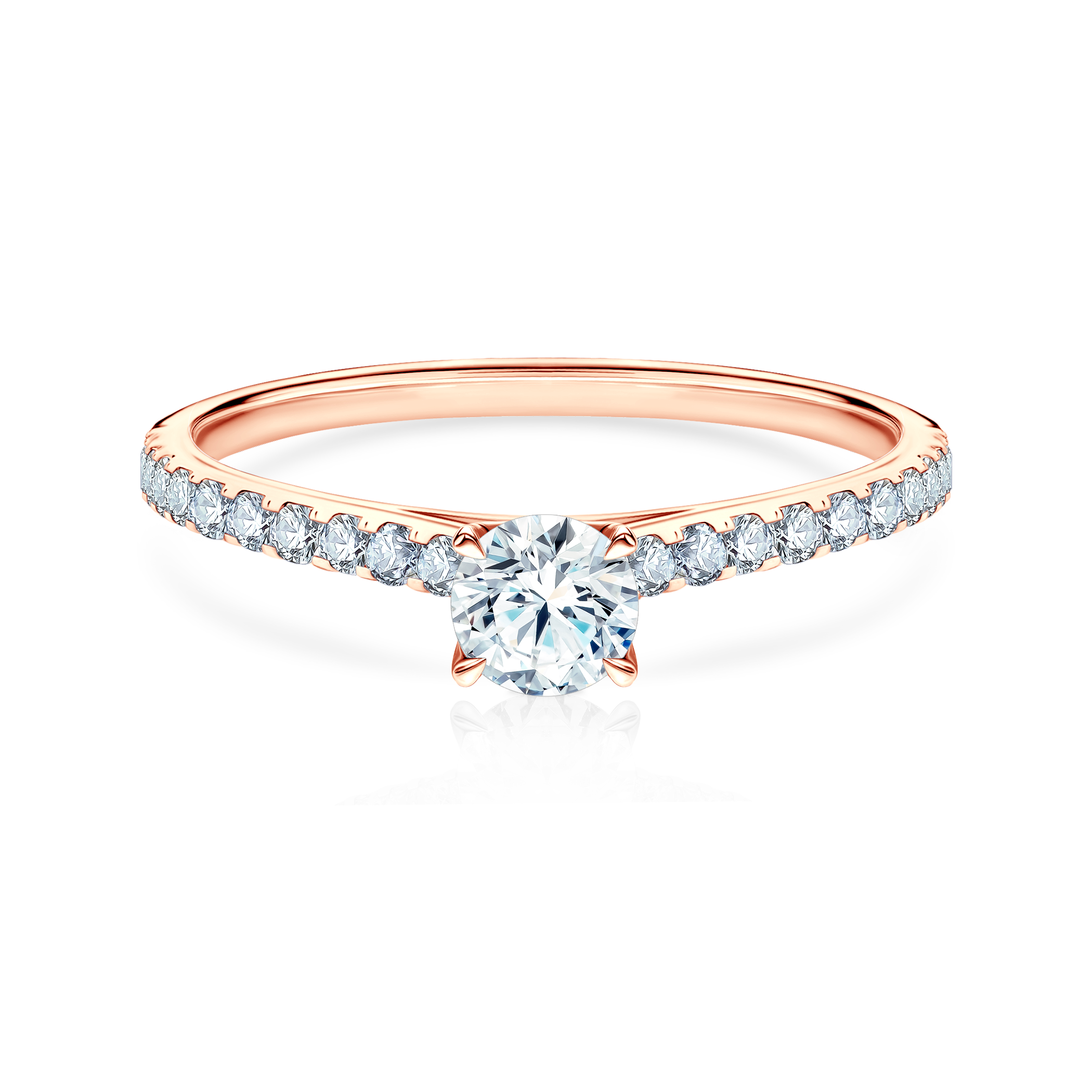 Pierścionek zaręczynowy Share Your Love: różowe złoto, diament laboratoryjny