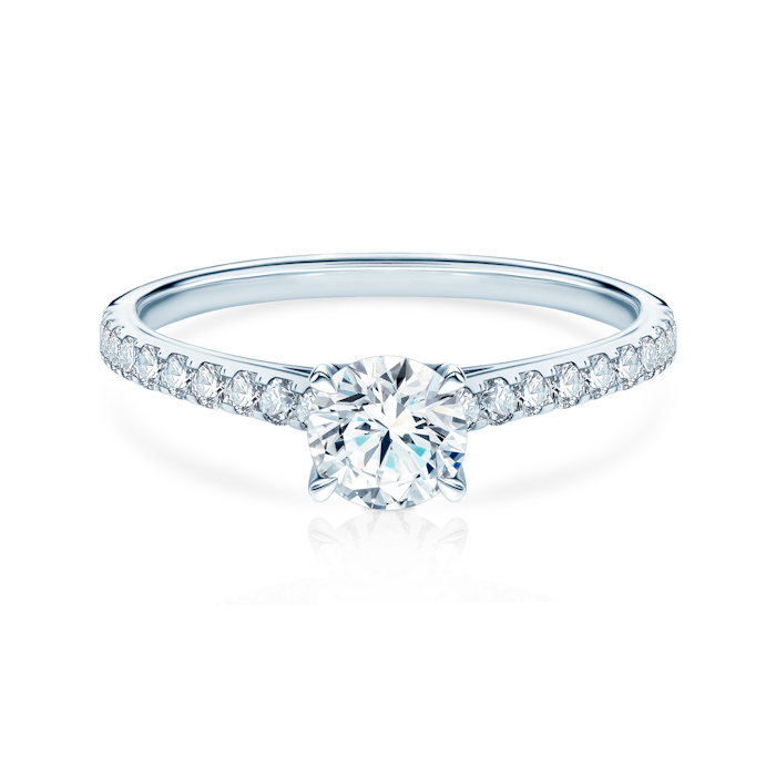 Pierścionek zaręczynowy Share Your Love: białe złoto, diament laboratoryjny