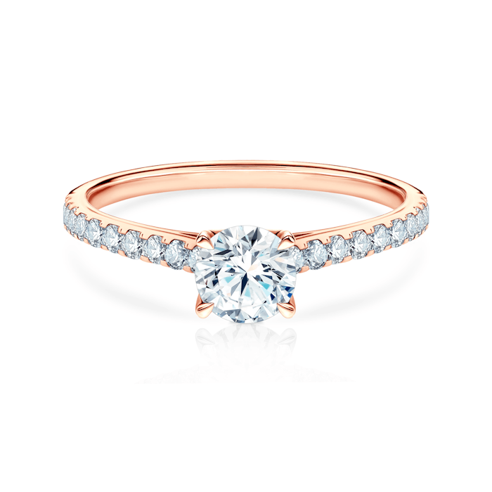 Pierścionek zaręczynowy Share Your Love: różowe złoto, diament laboratoryjny