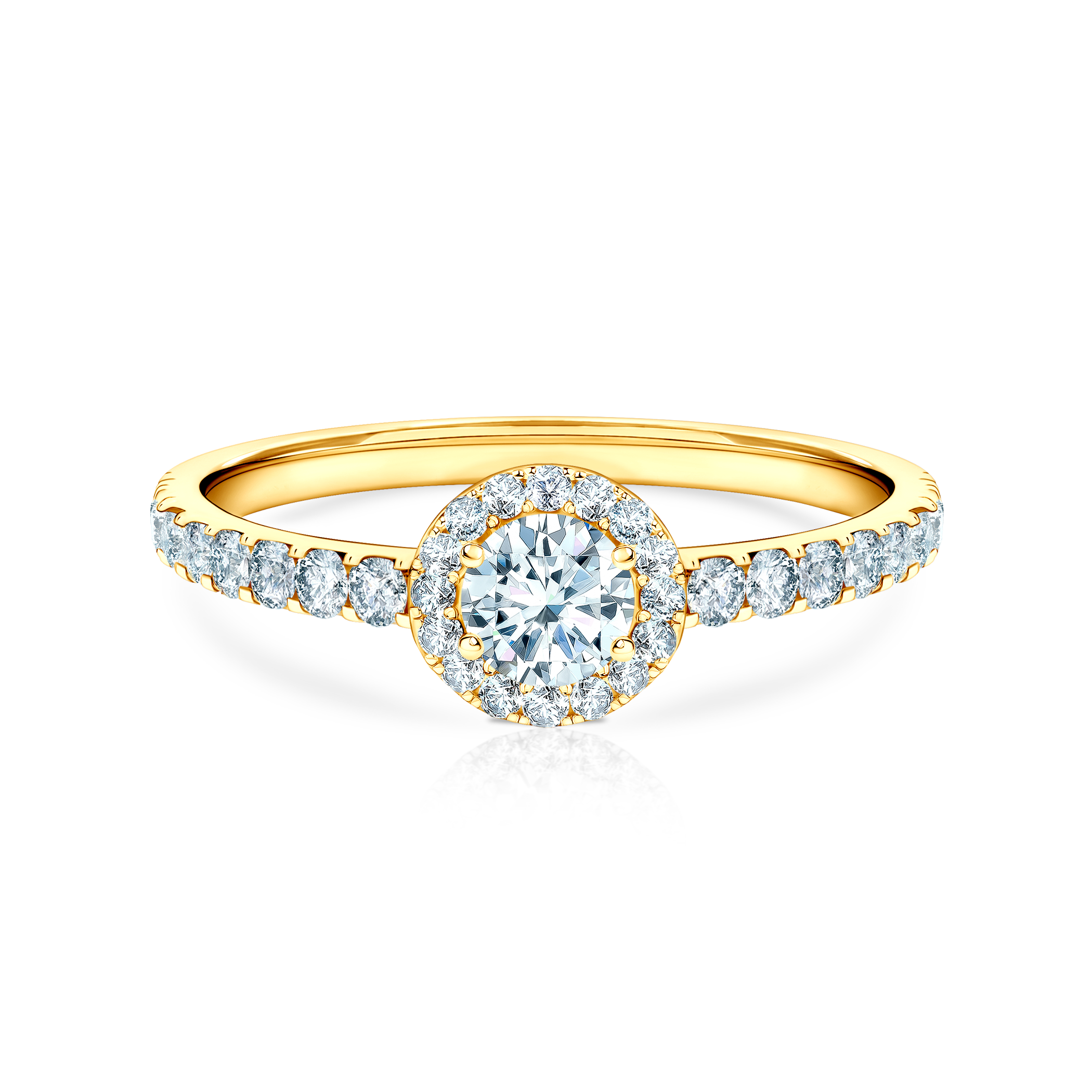 Pierścionek zaręczynowy This is Love: złoty, diament laboratoryjny