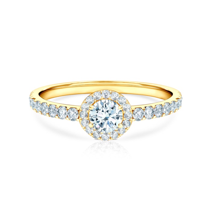 Pierścionek zaręczynowy This is Love: złoty, diament laboratoryjny