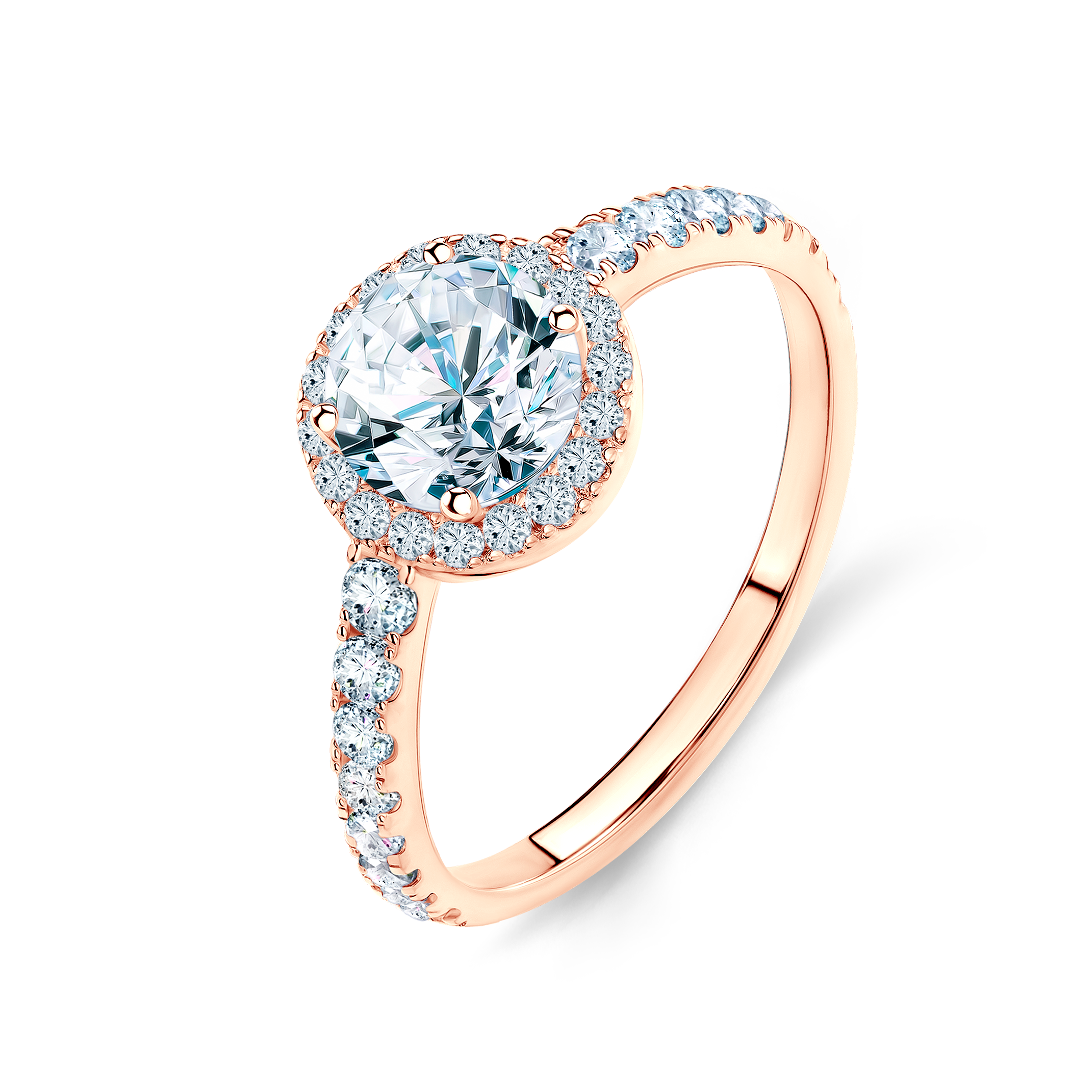 Pierścionek zaręczynowy This is Love: różowe złoto, diament laboratoryjny