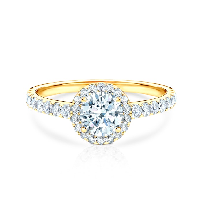 Pierścionek zaręczynowy This is Love: złoty, diament laboratoryjny