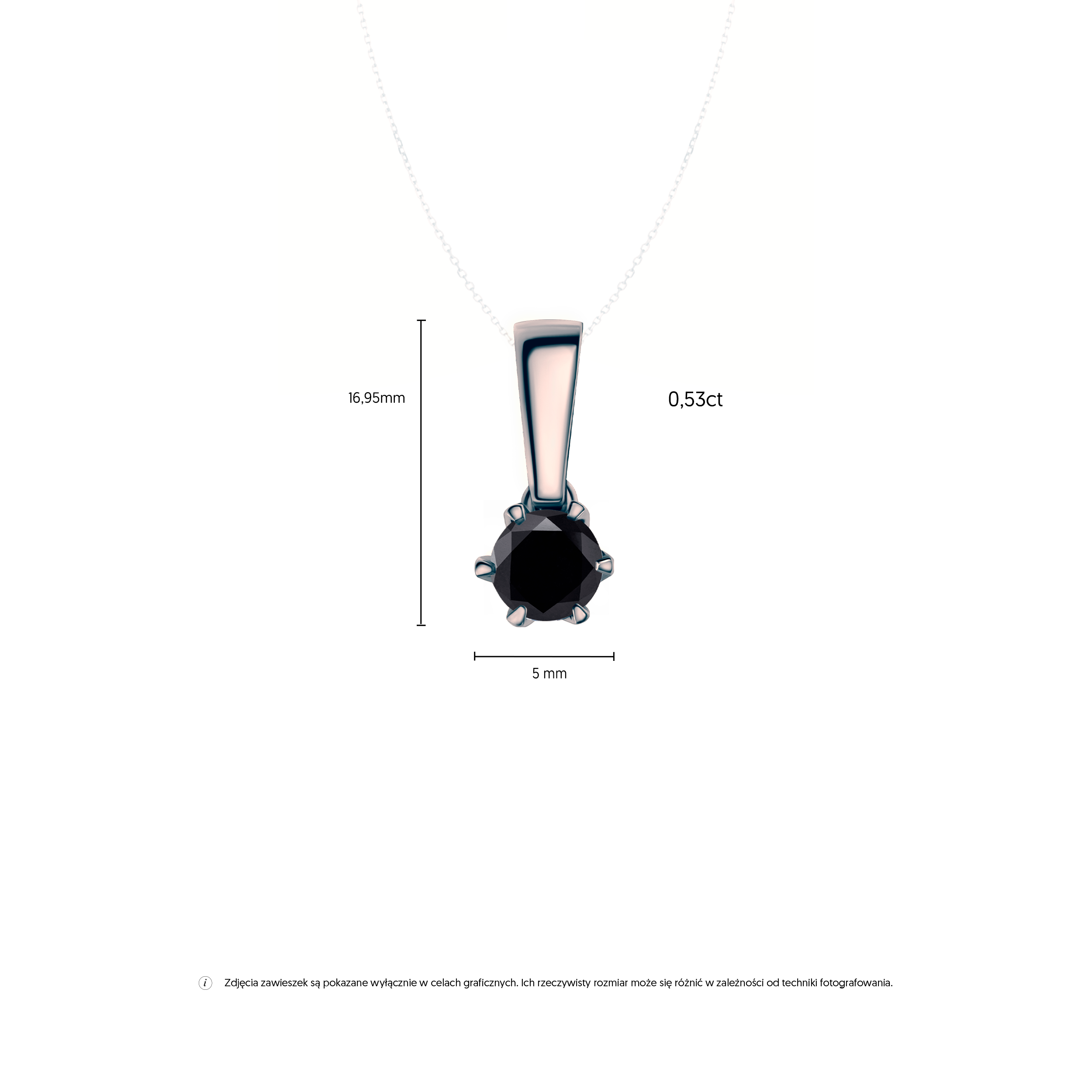 Zawieszka The Journey: czarne złoto, czarny diament 