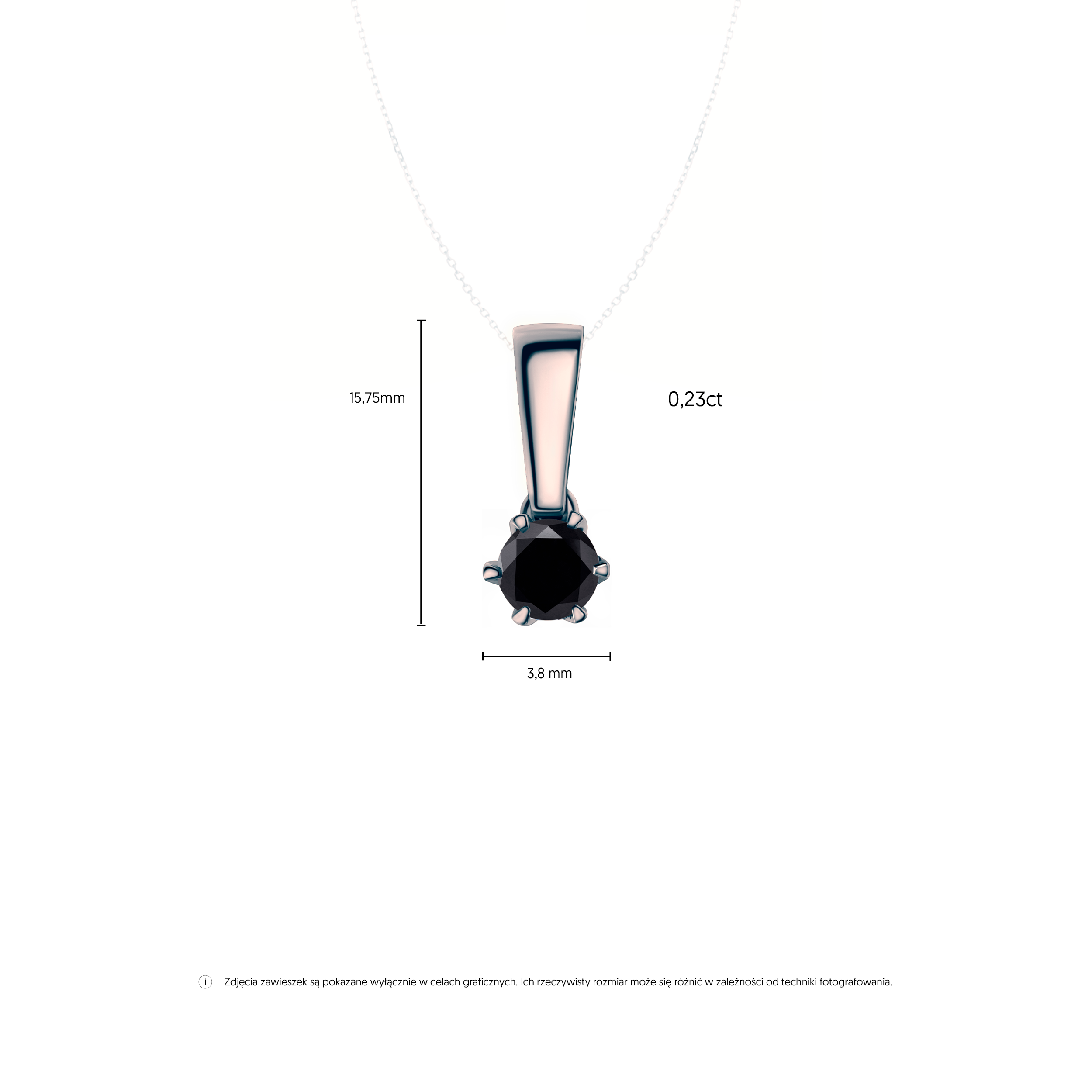 Zawieszka The Journey: czarne złoto, czarny diament 