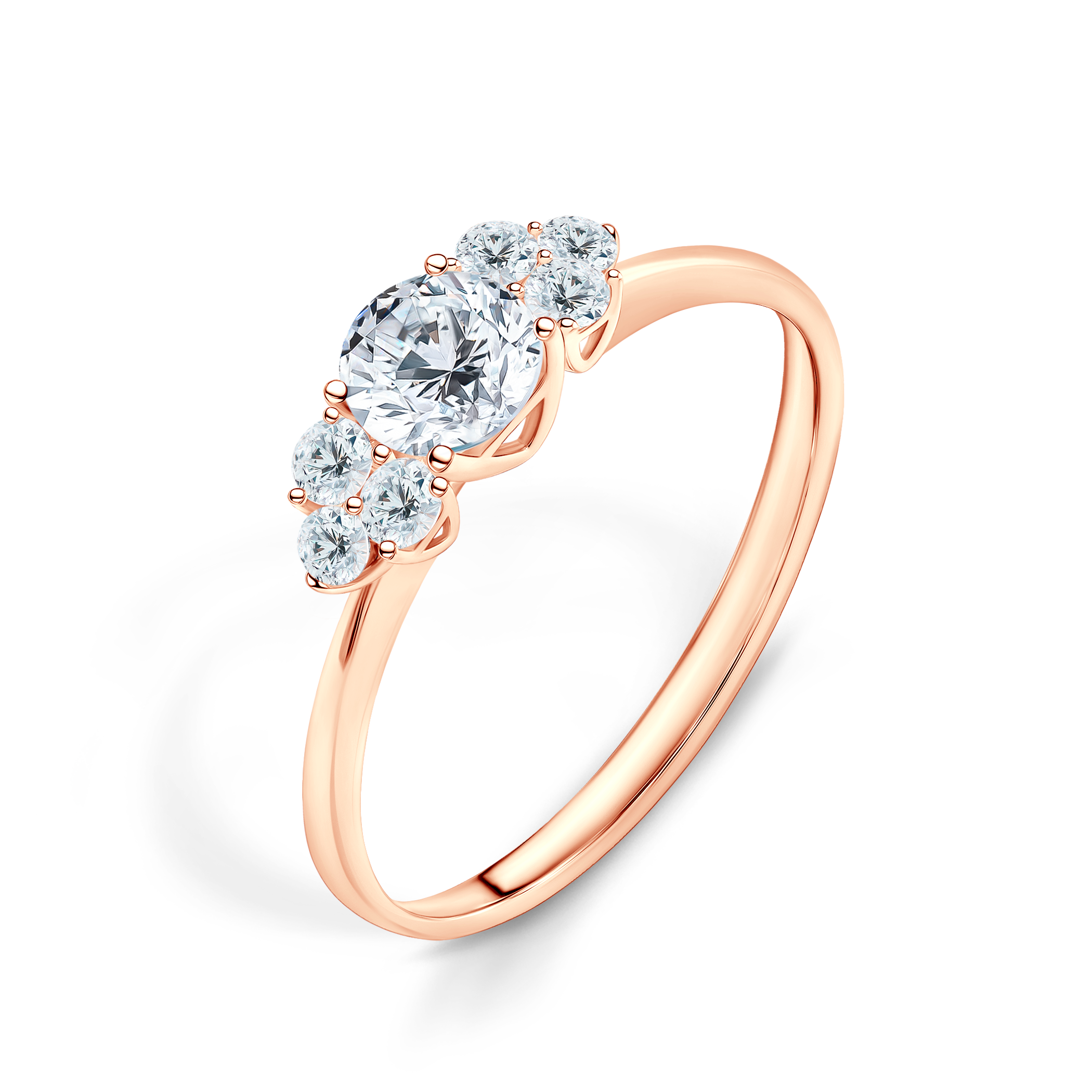 Verlobungsring Fairytale: Roségold, Labordiamant