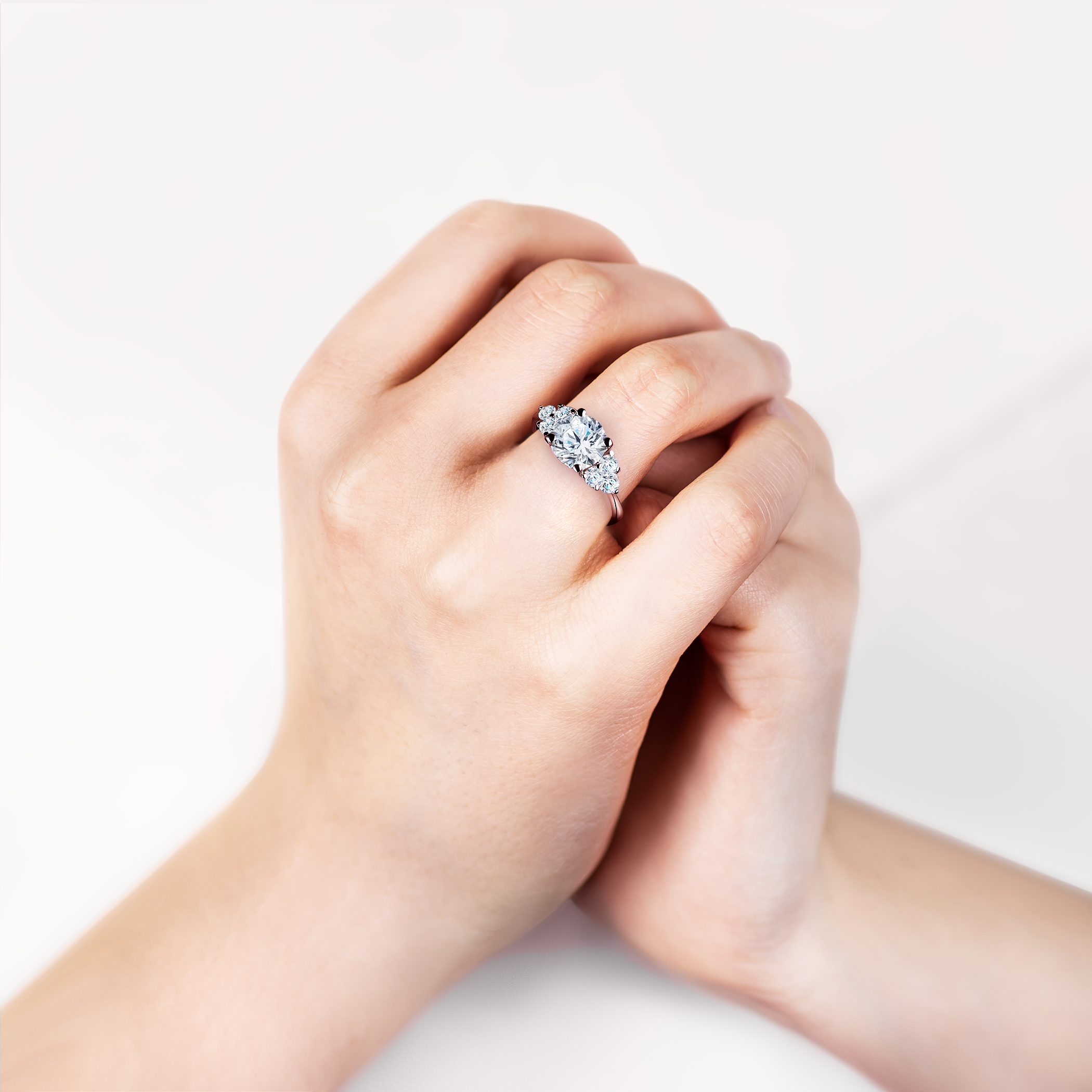 Verlobungsring Fairytale: Roségold, Labordiamant