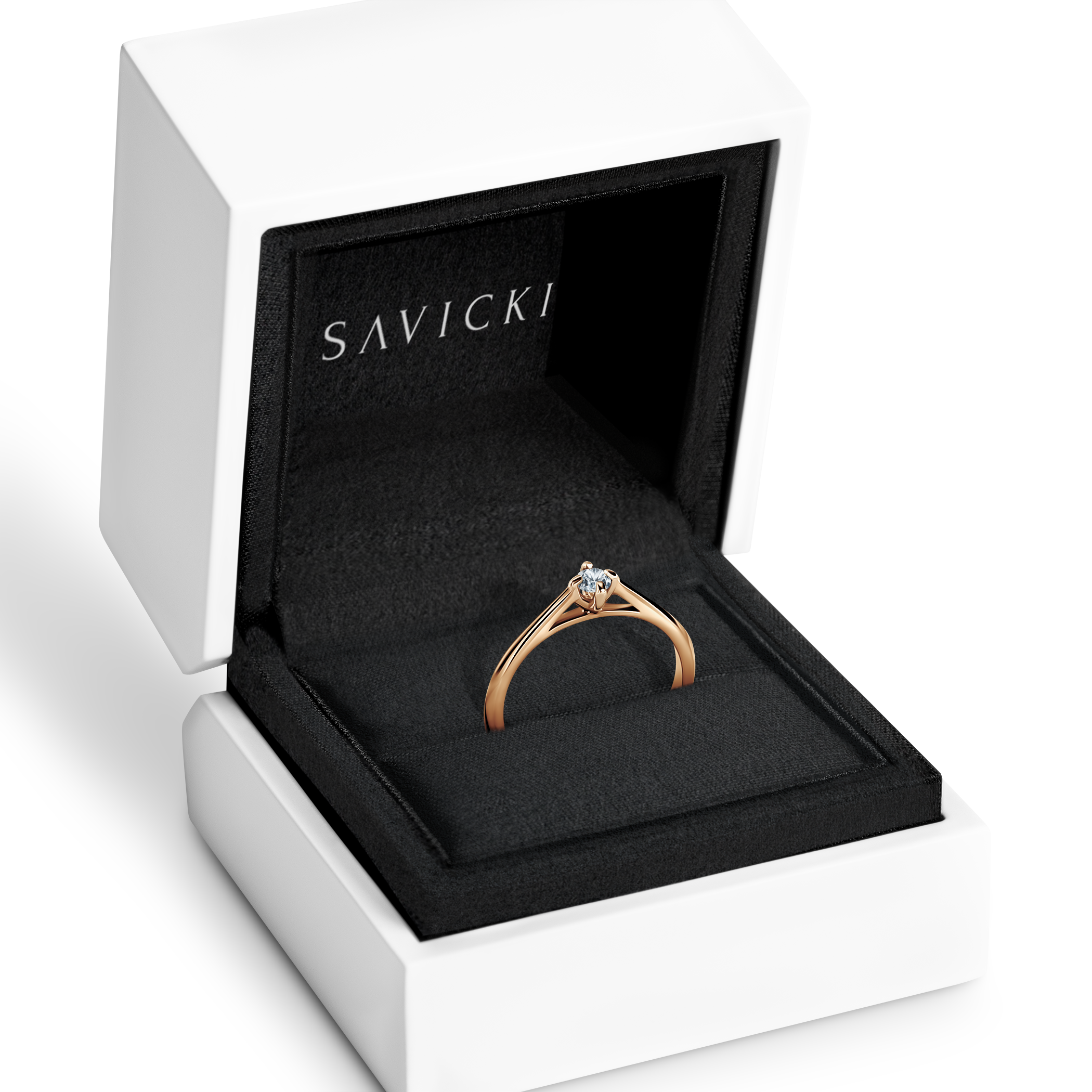 Verlobungsring The Light: Gold, Diamant