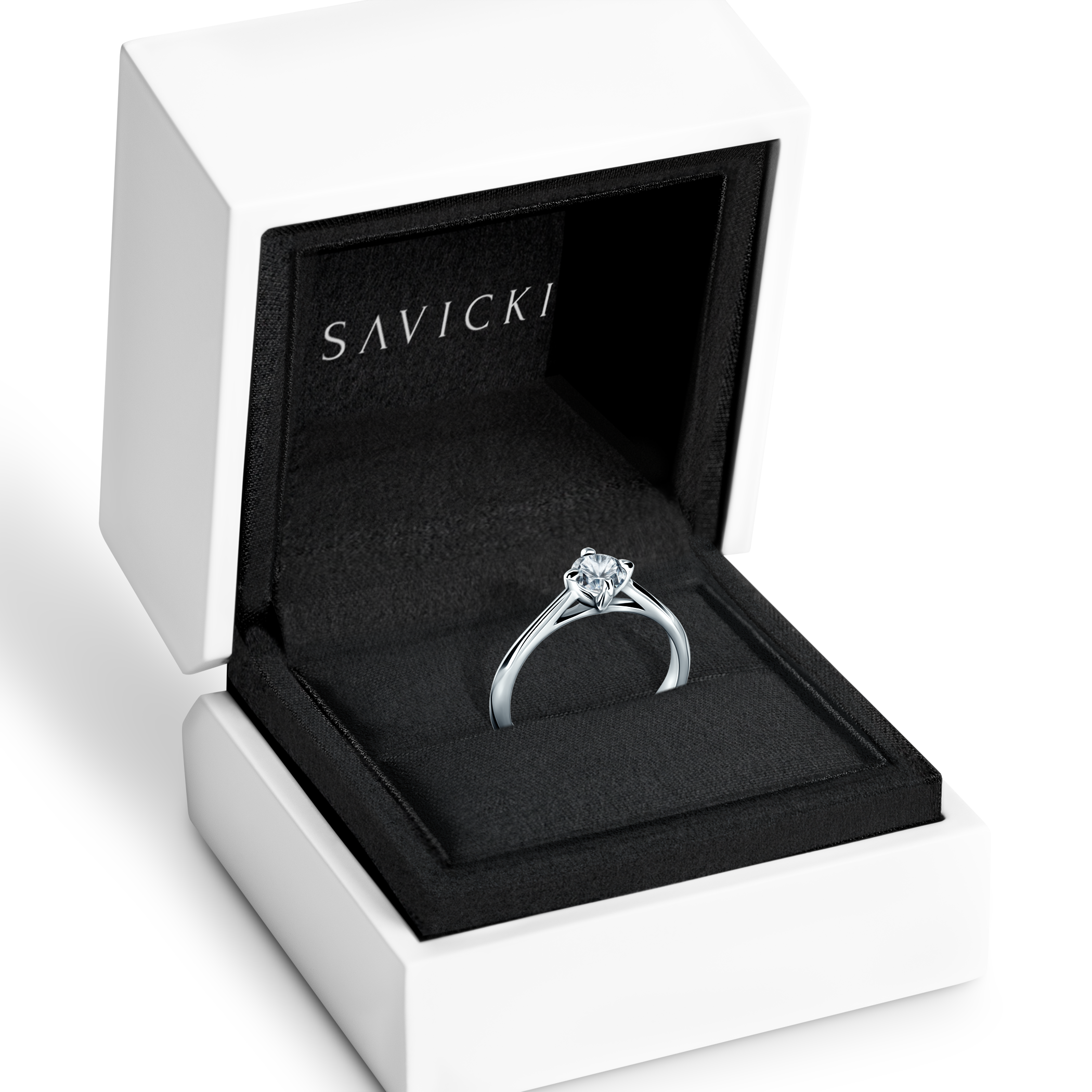 Verlobungsring The Light: Platin, Diamant - 7