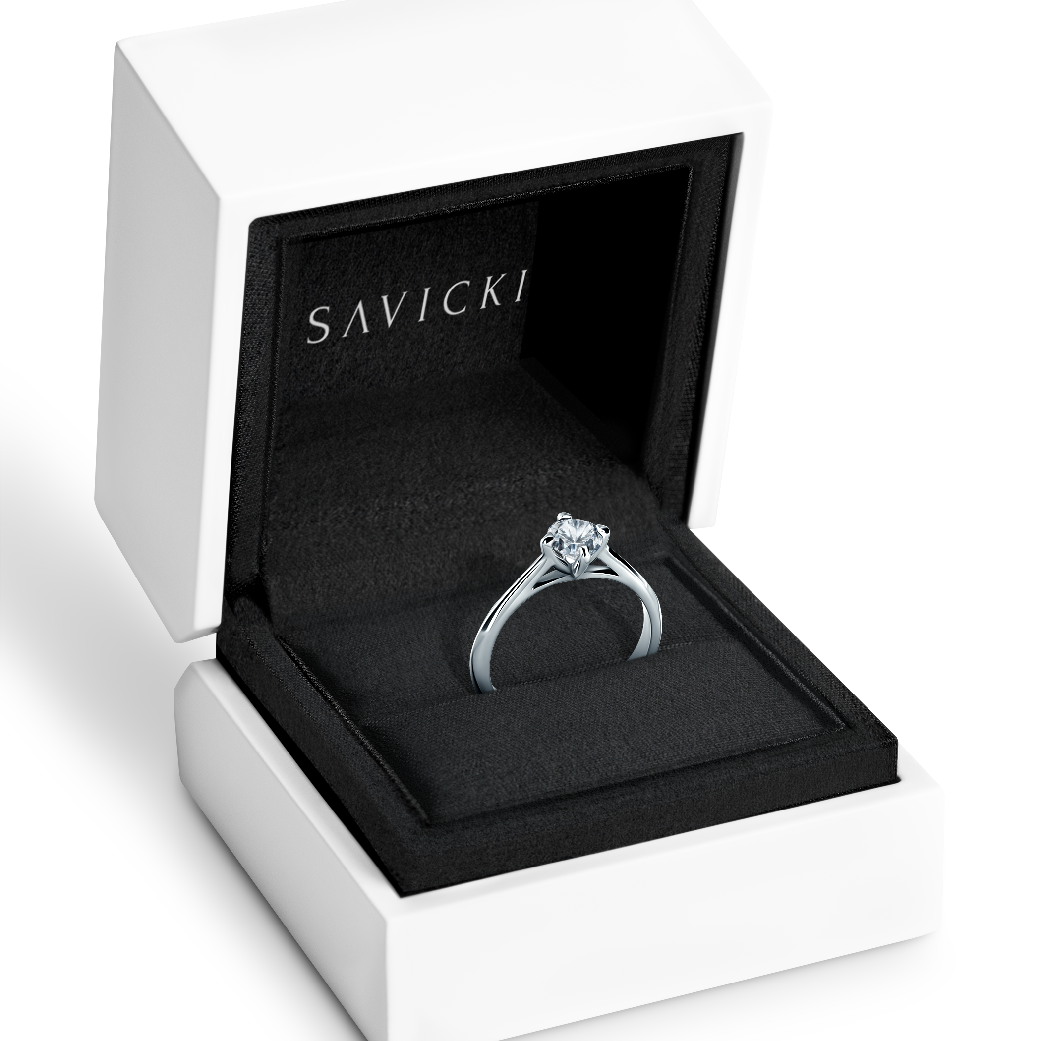 Verlobungsring The Light: Platin, Diamant - 7