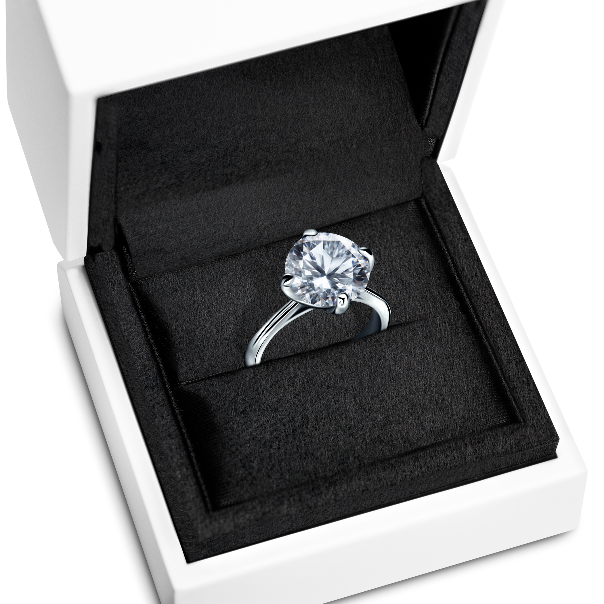 Verlobungsring The Light: Weißgold, Diamant