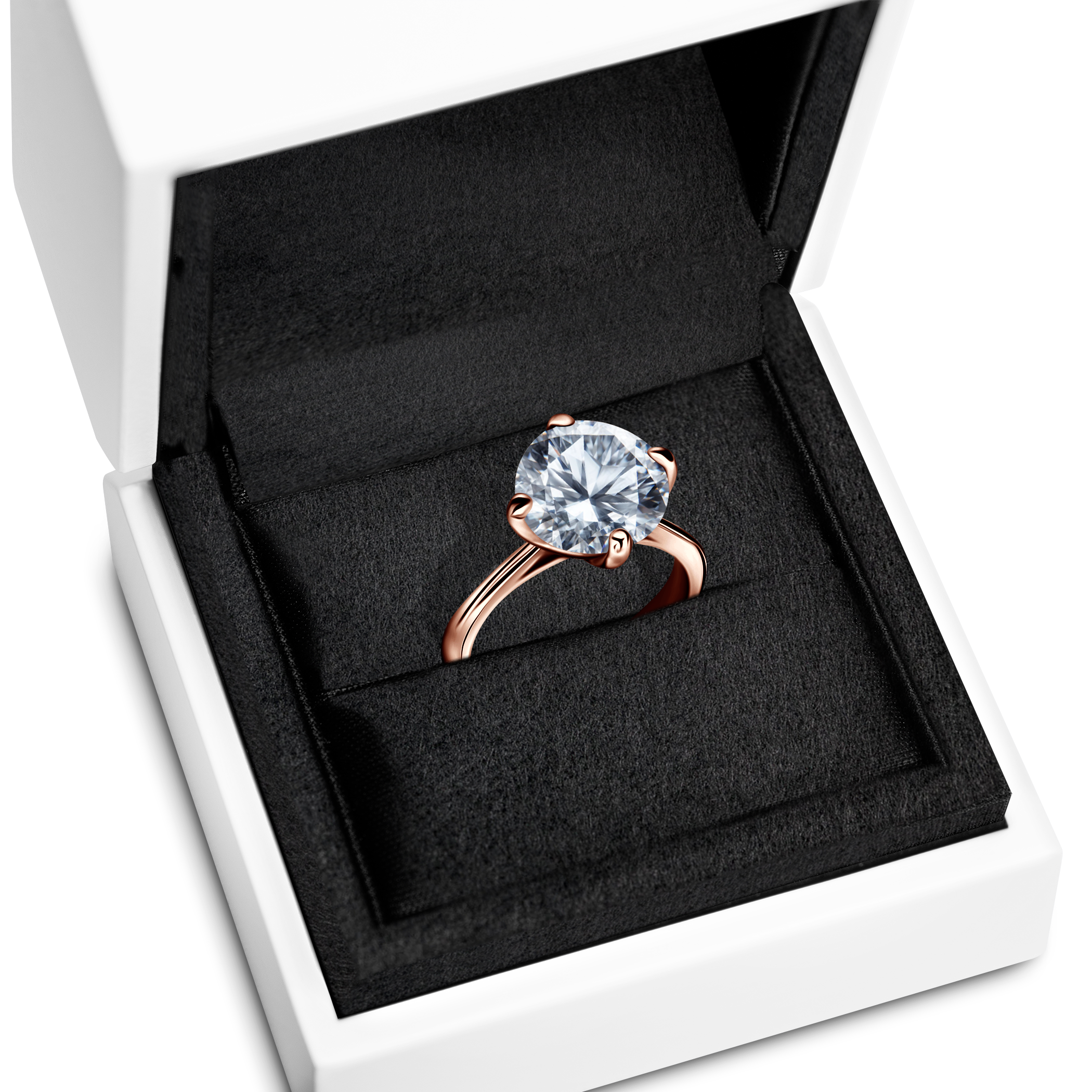 Verlobungsring The Light: Roségold, Diamant