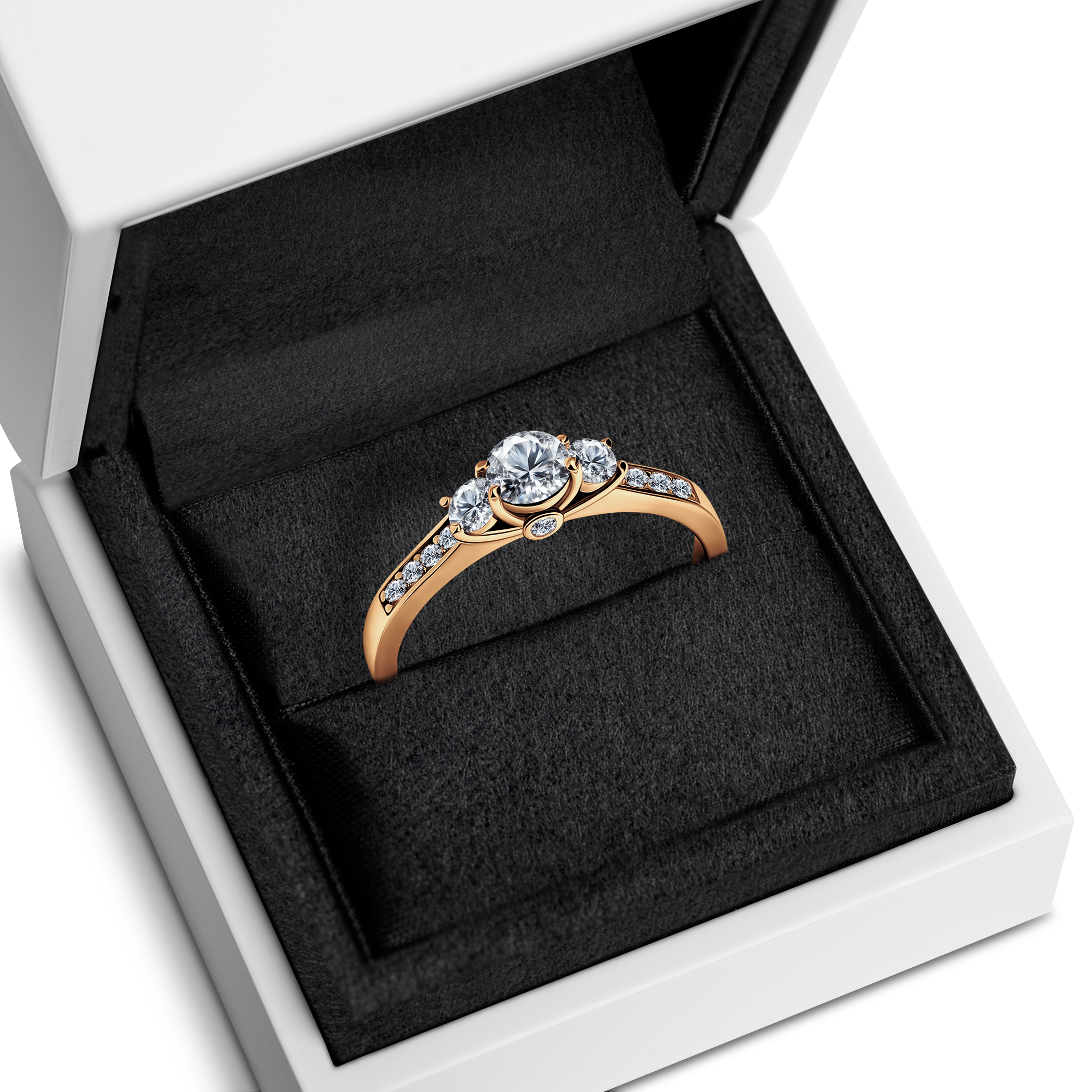 Pierścionek zaręczynowy Dream: złoty, diamenty  0,30 ct