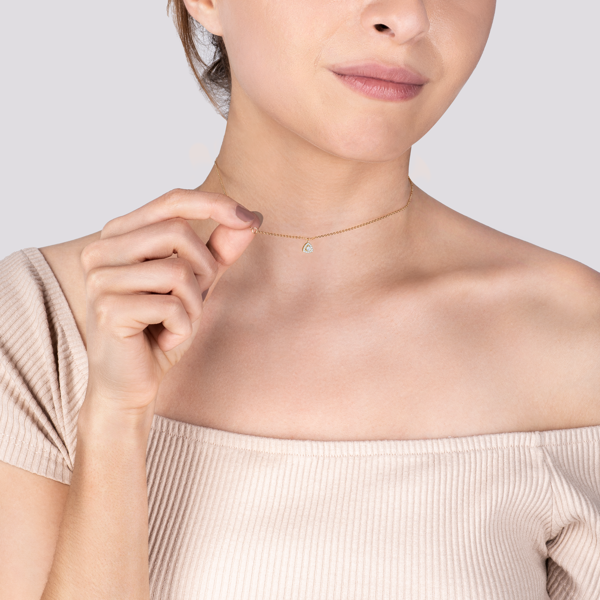 Naszyjnik Savicki: złoty, diamenty