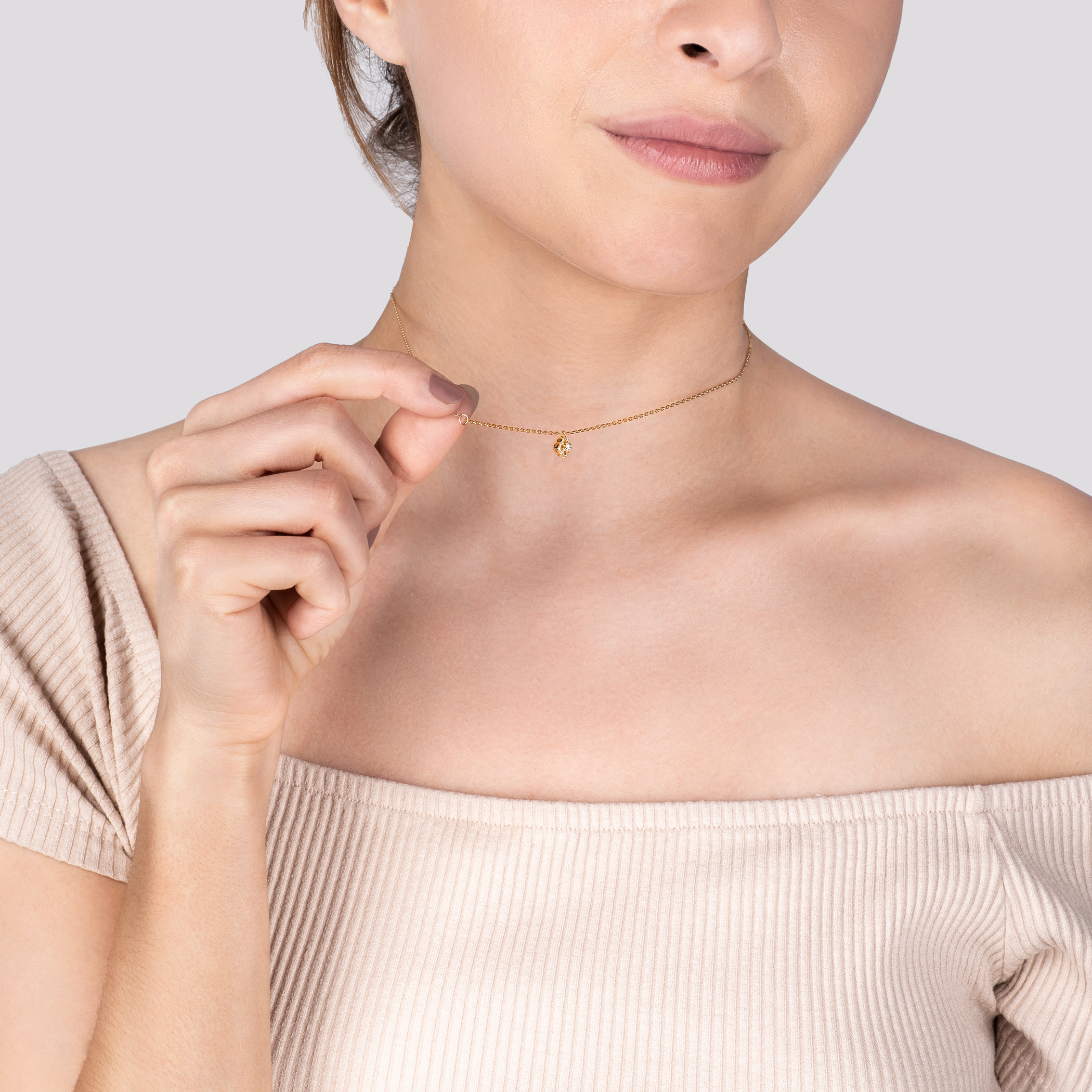 Halskette Savicki Blumen: Gold, Diamanten