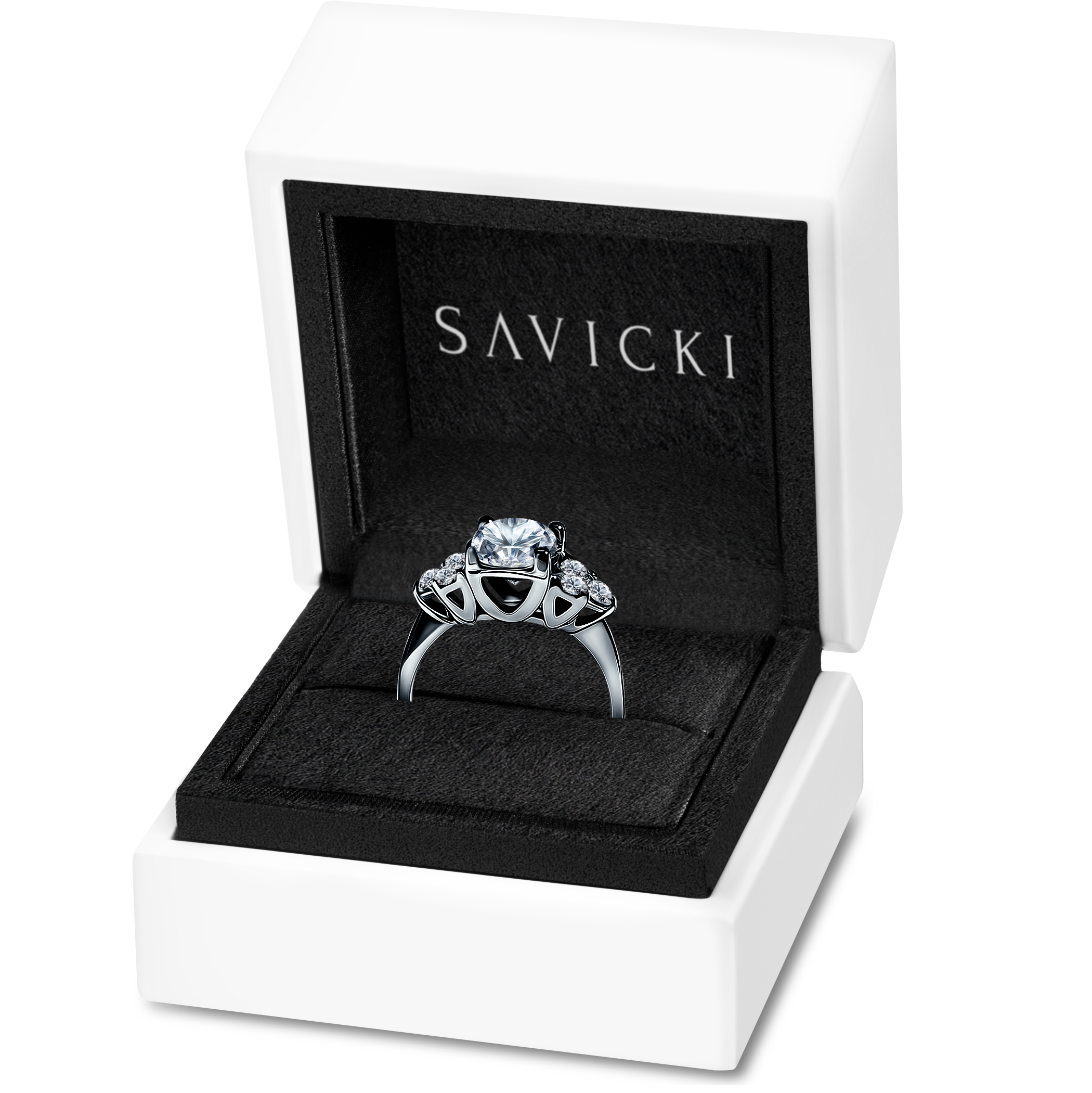 Verlobungsring Fairytale: Weißgold, Diamanten - 7