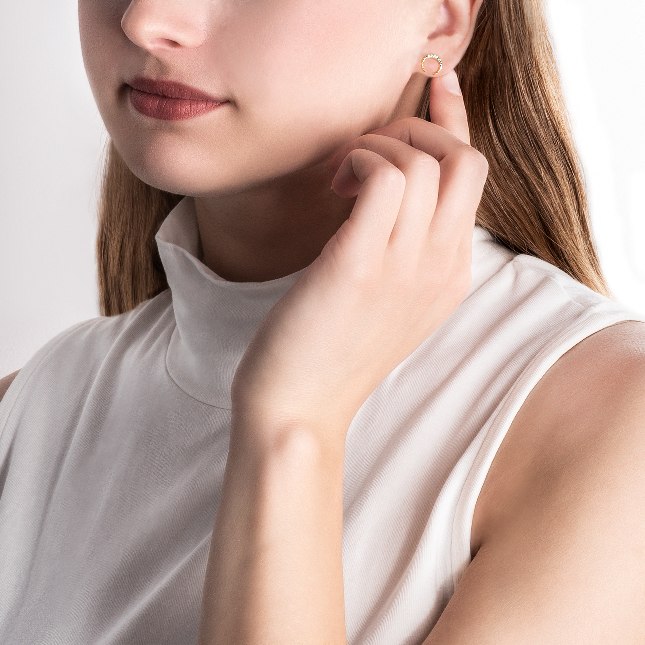 Kolczyki Savicki: złote, diamenty - 5