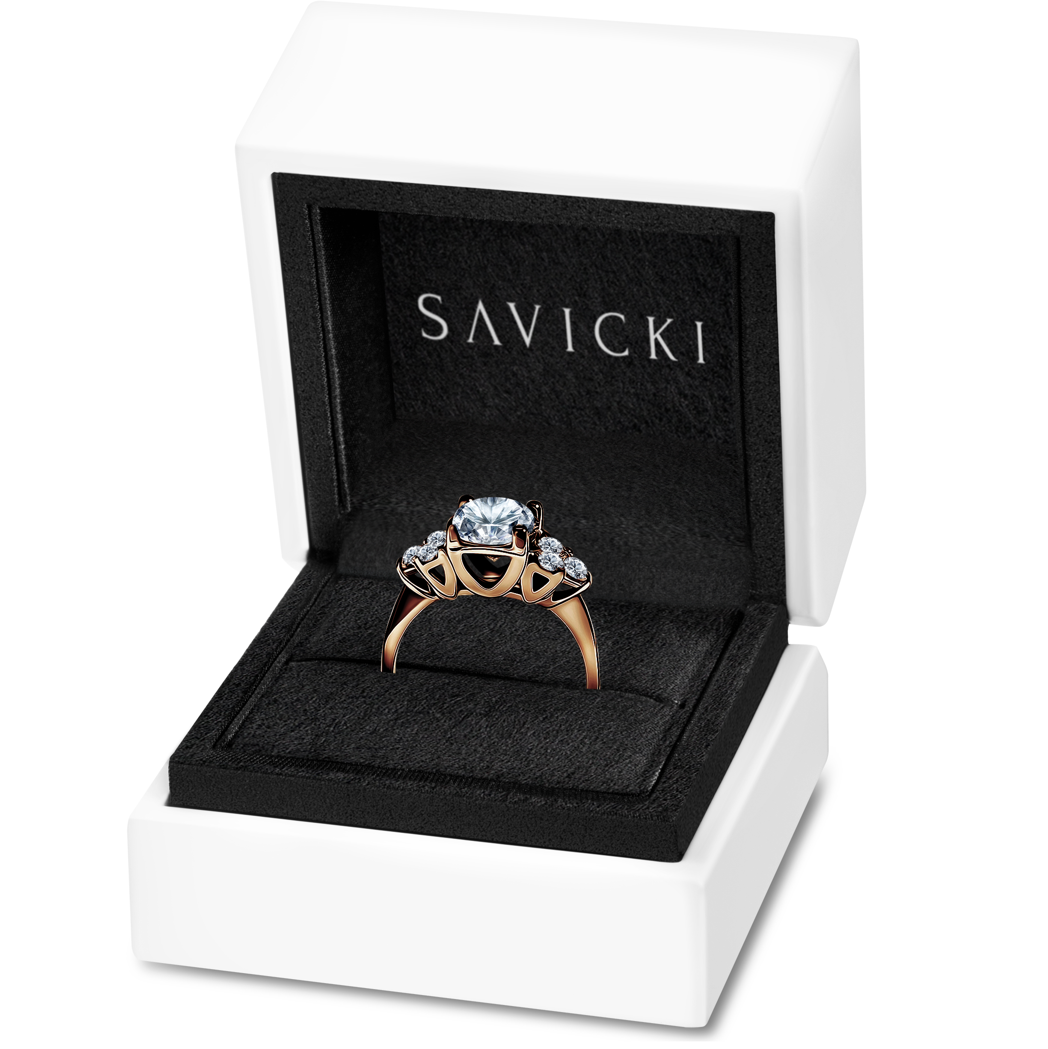 Pierścionek zaręczynowy Fairytale: złoty, diamenty