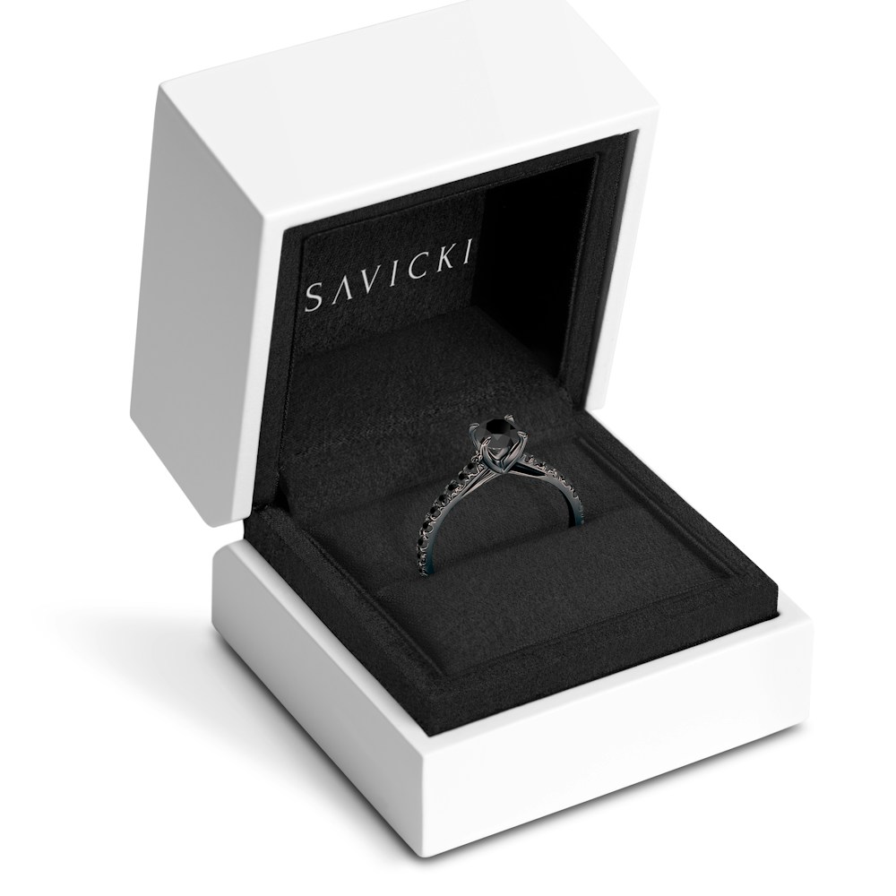 Pierścionek zaręczynowy Share Your Love: czarne złoto Pierścionek zaręczynowy Share Your Love: czarne złoto