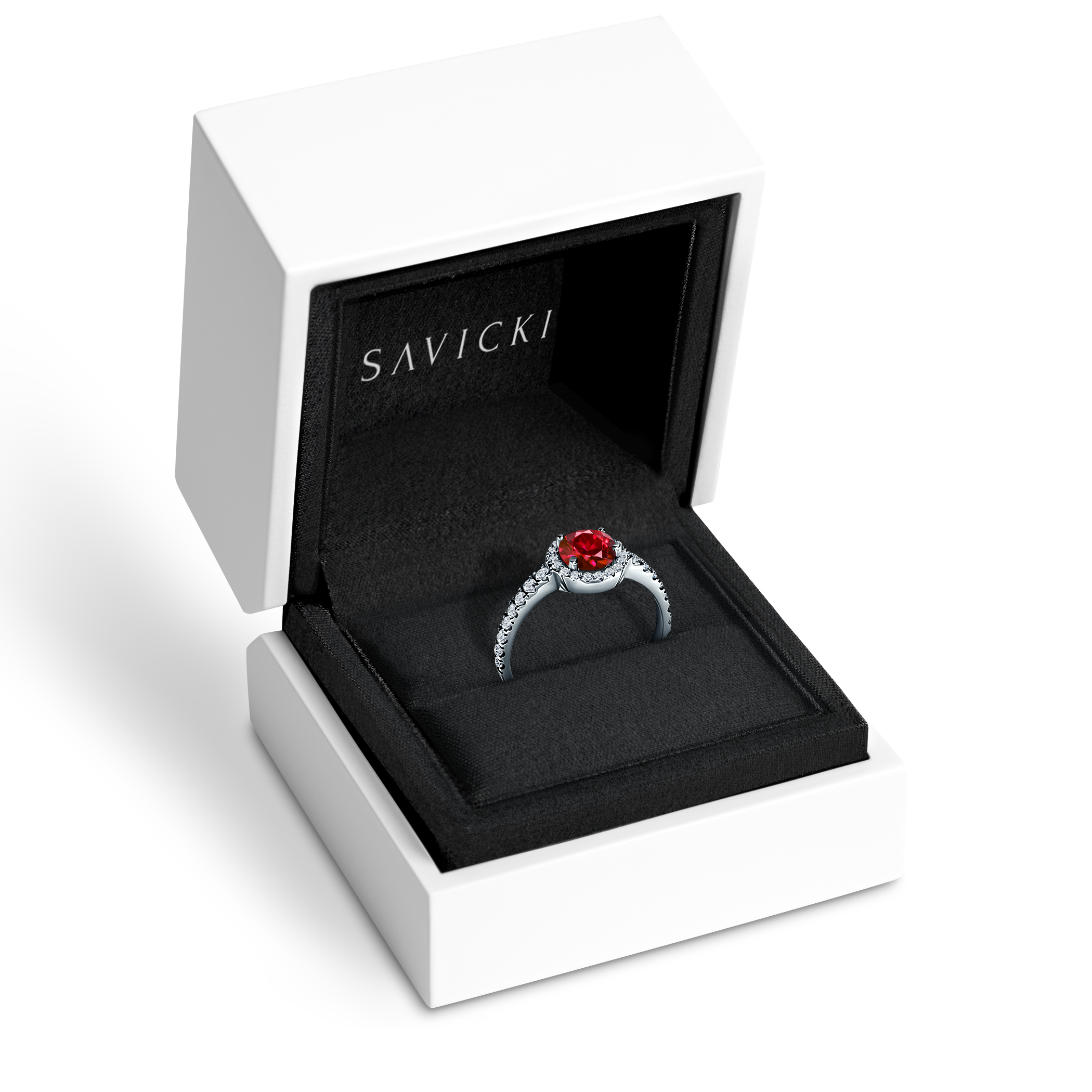 Verlobungsring This is Love: Weißgold, Rubin - 7