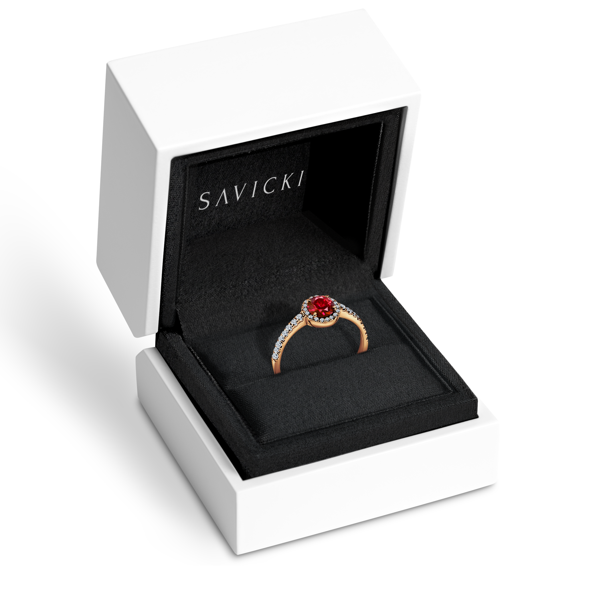 Pierścionek zaręczynowy This is Love: złoty, rubin