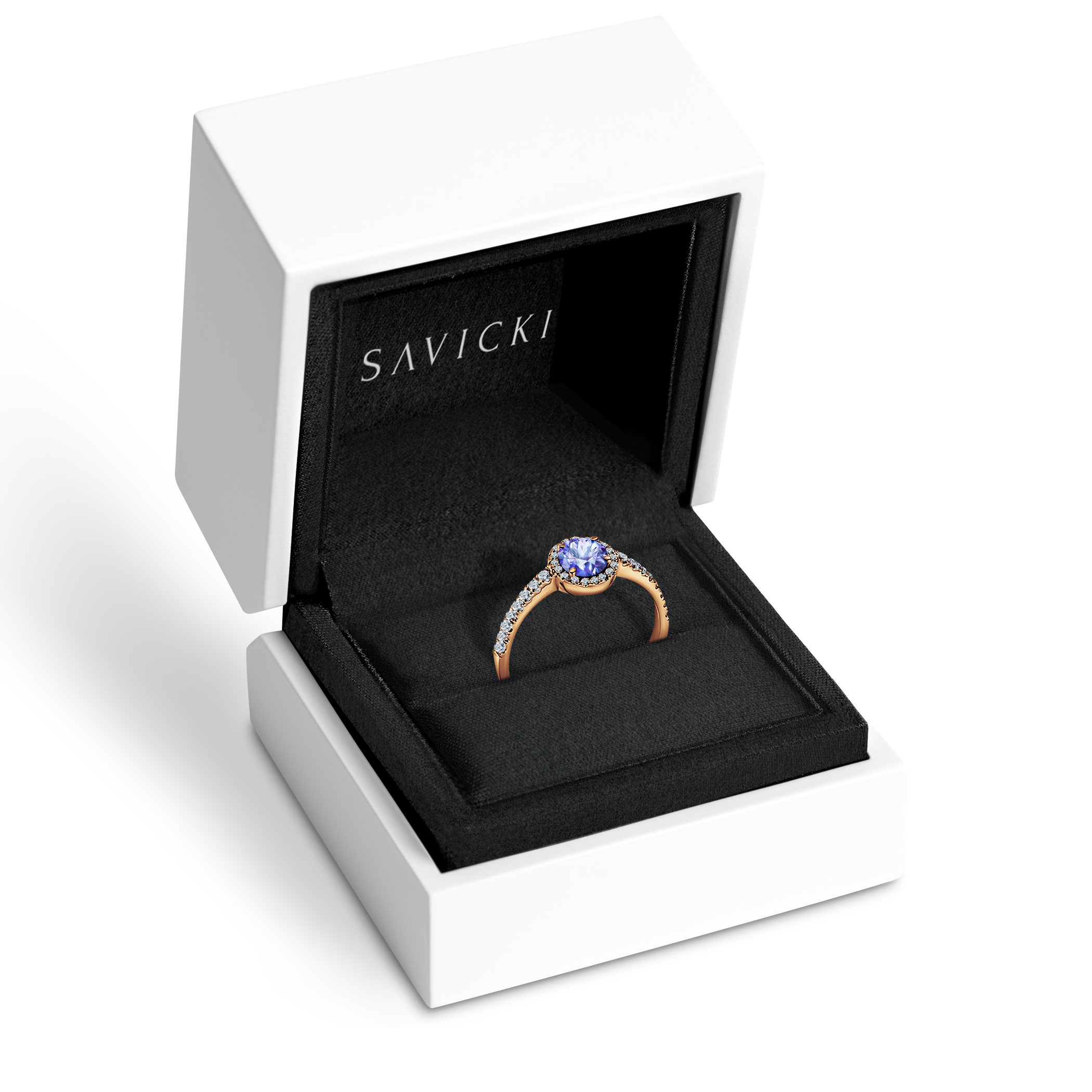 Pierścionek zaręczynowy This is Love: złoty, tanzanit - 7