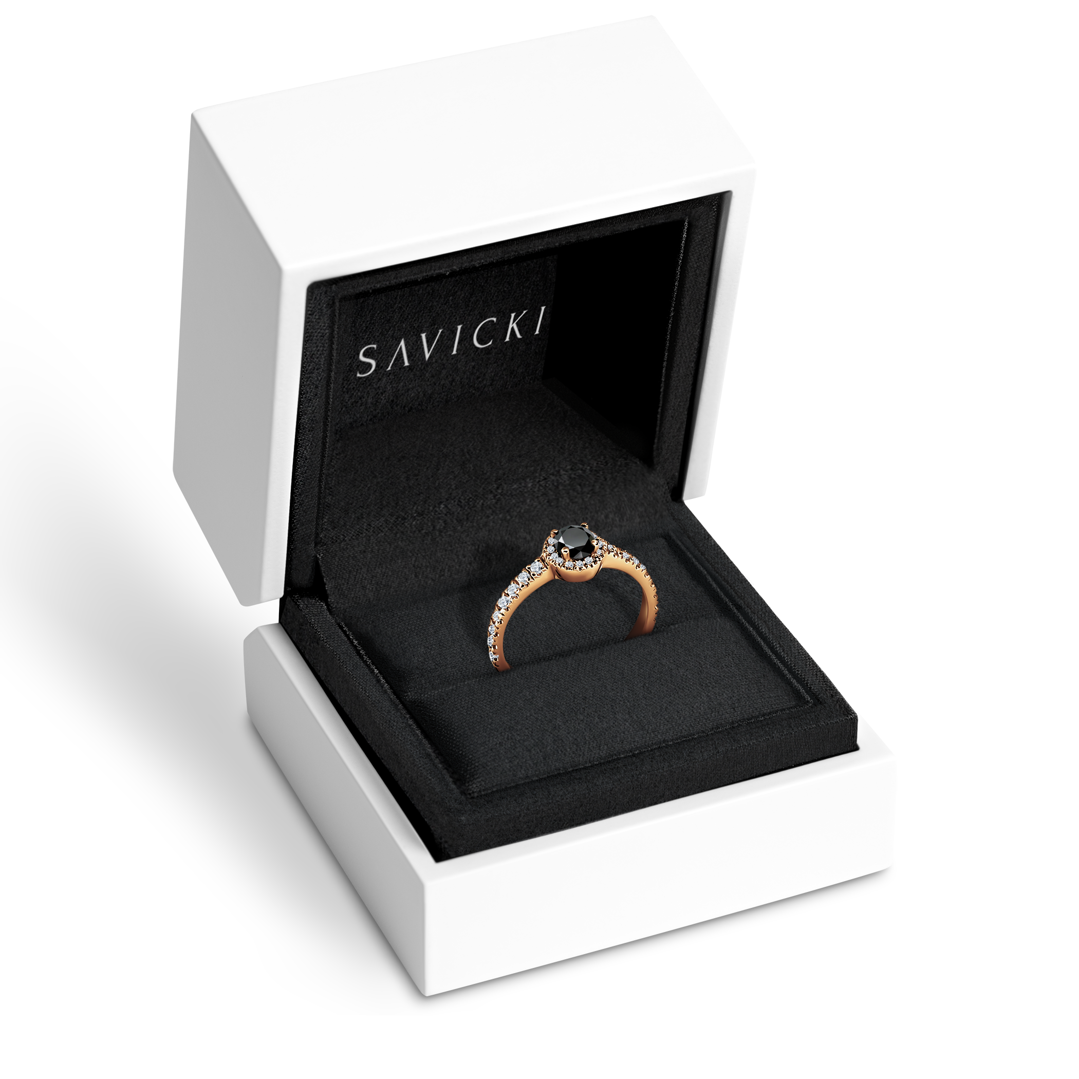 Verlobungsring This is Love: Gold, Schwarz Diamant