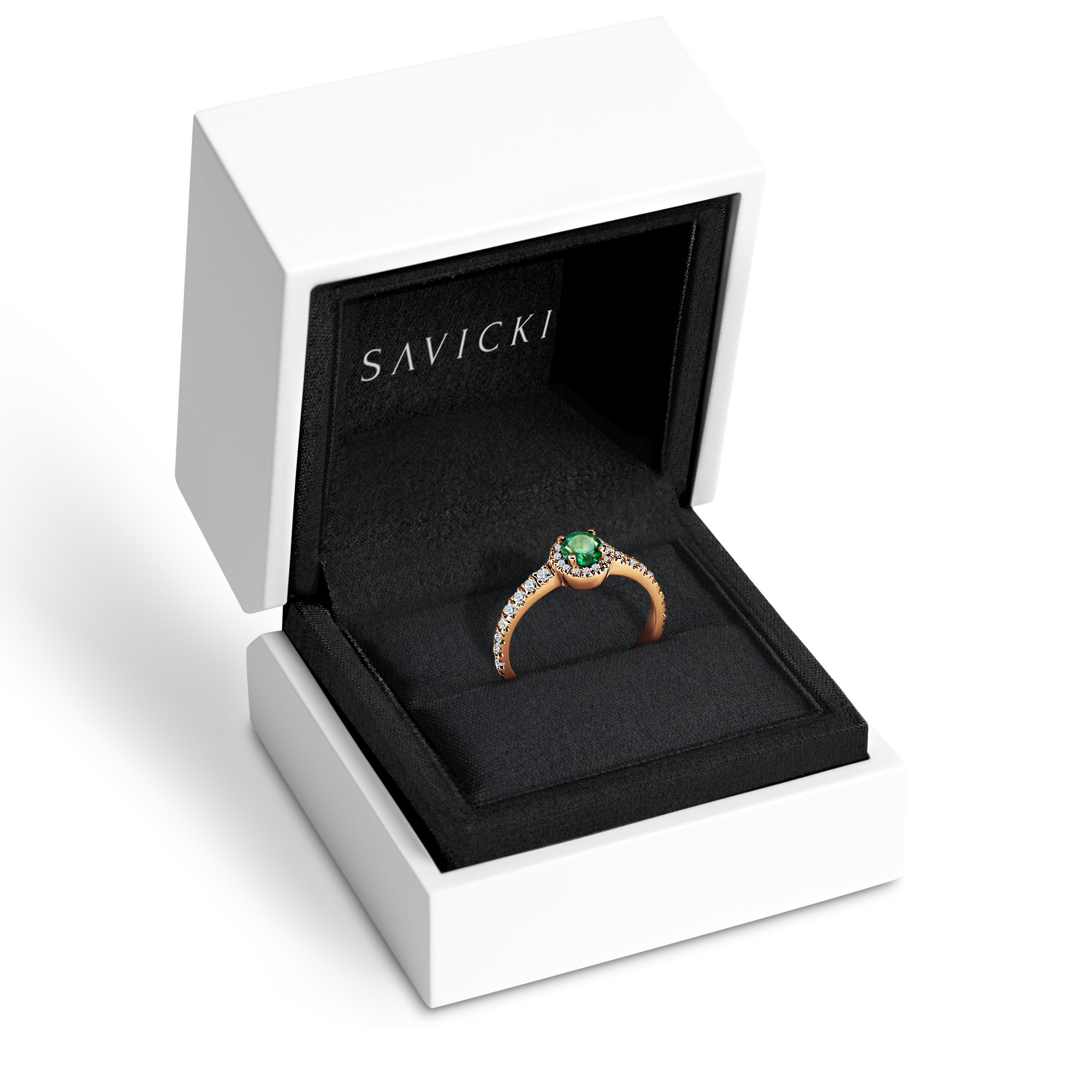 Pierścionek zaręczynowy This is Love: złoty, szmaragd