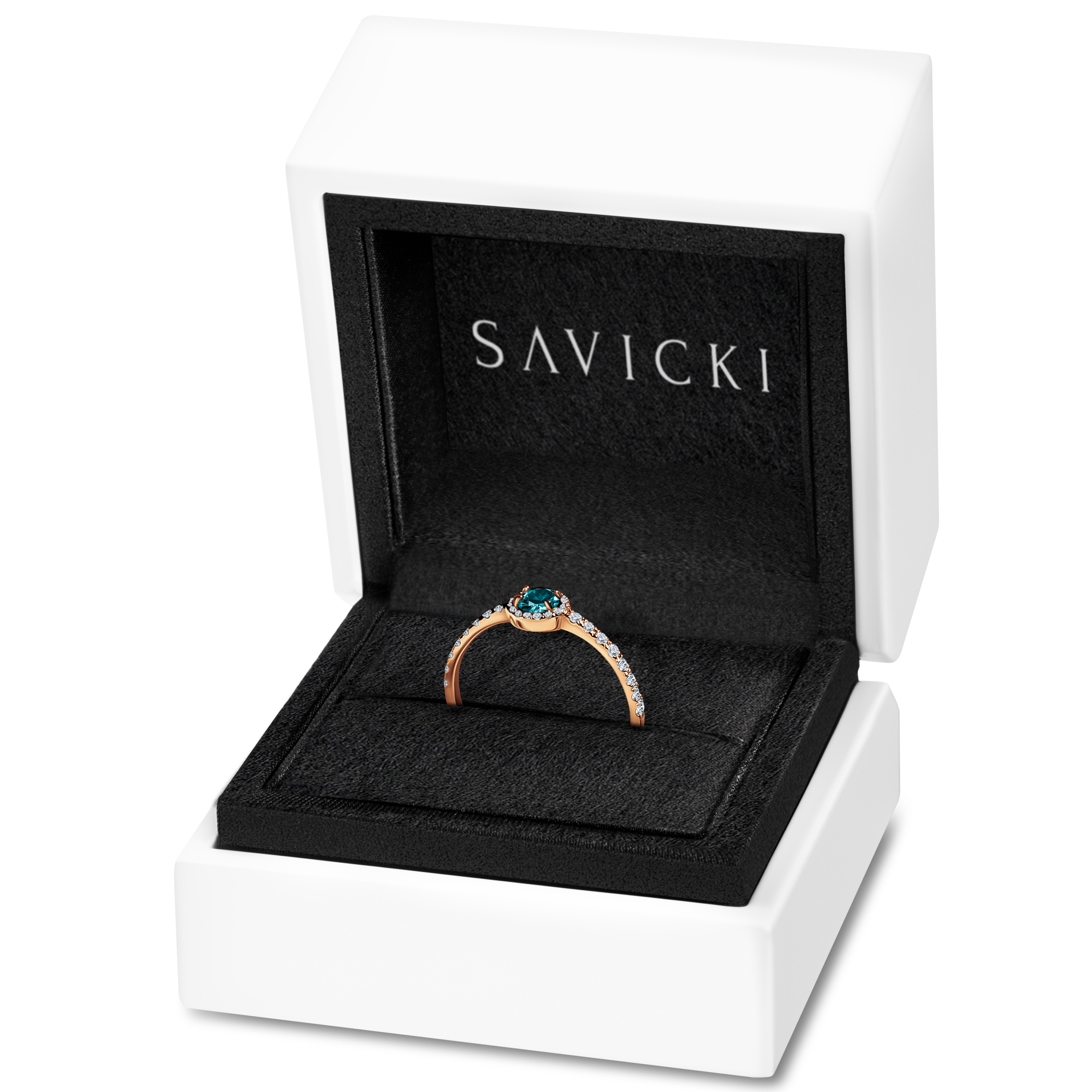 Verlobungsring This is Love: Gold, blauer Diamant