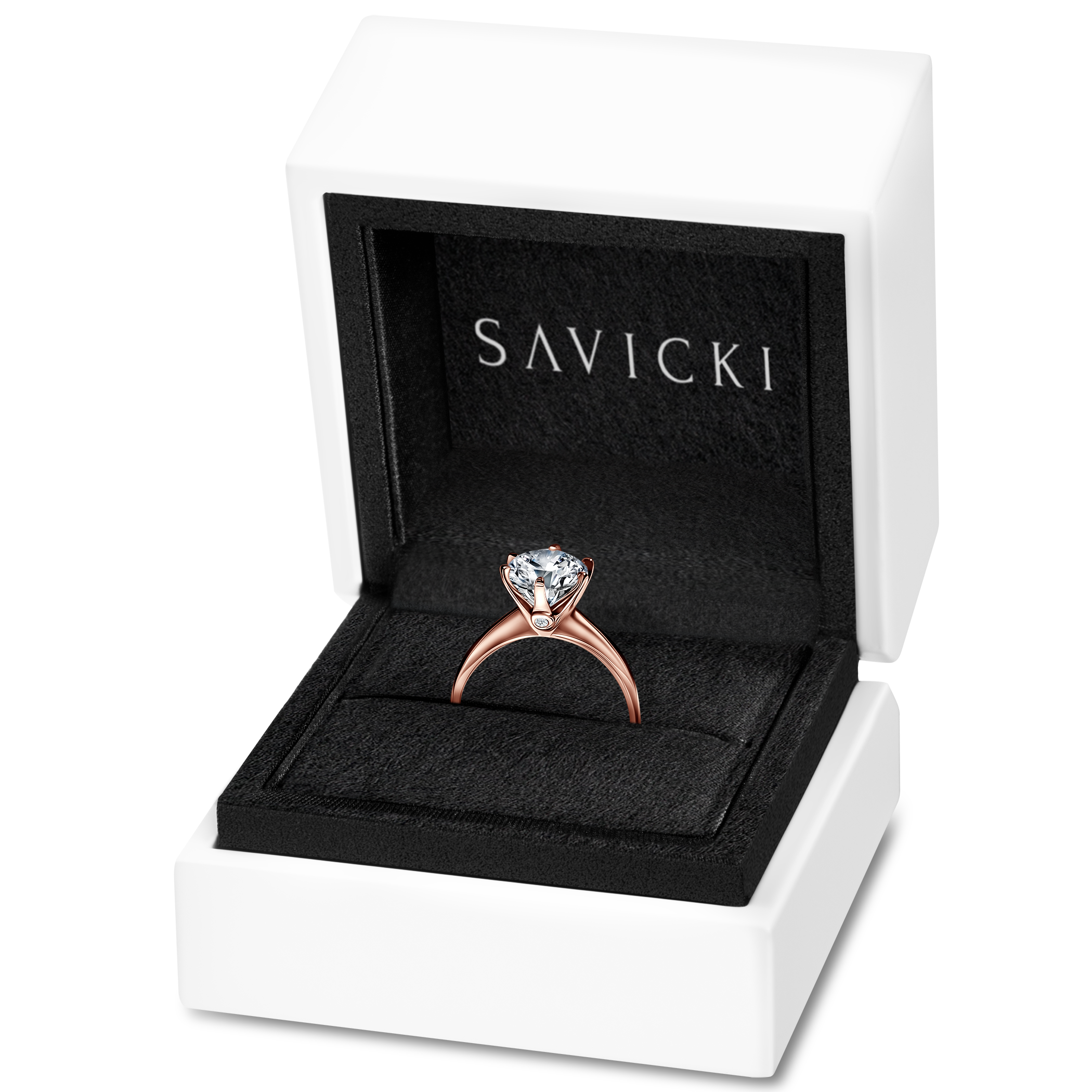 Pierścionek zaręczynowy The Journey: dwukolorowe złoto, diament 