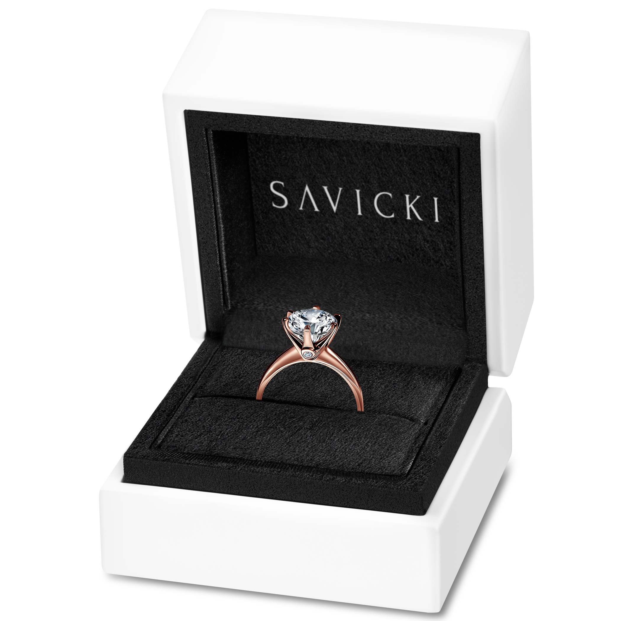 Pierścionek zaręczynowy The Journey: dwukolorowe złoto, diament 