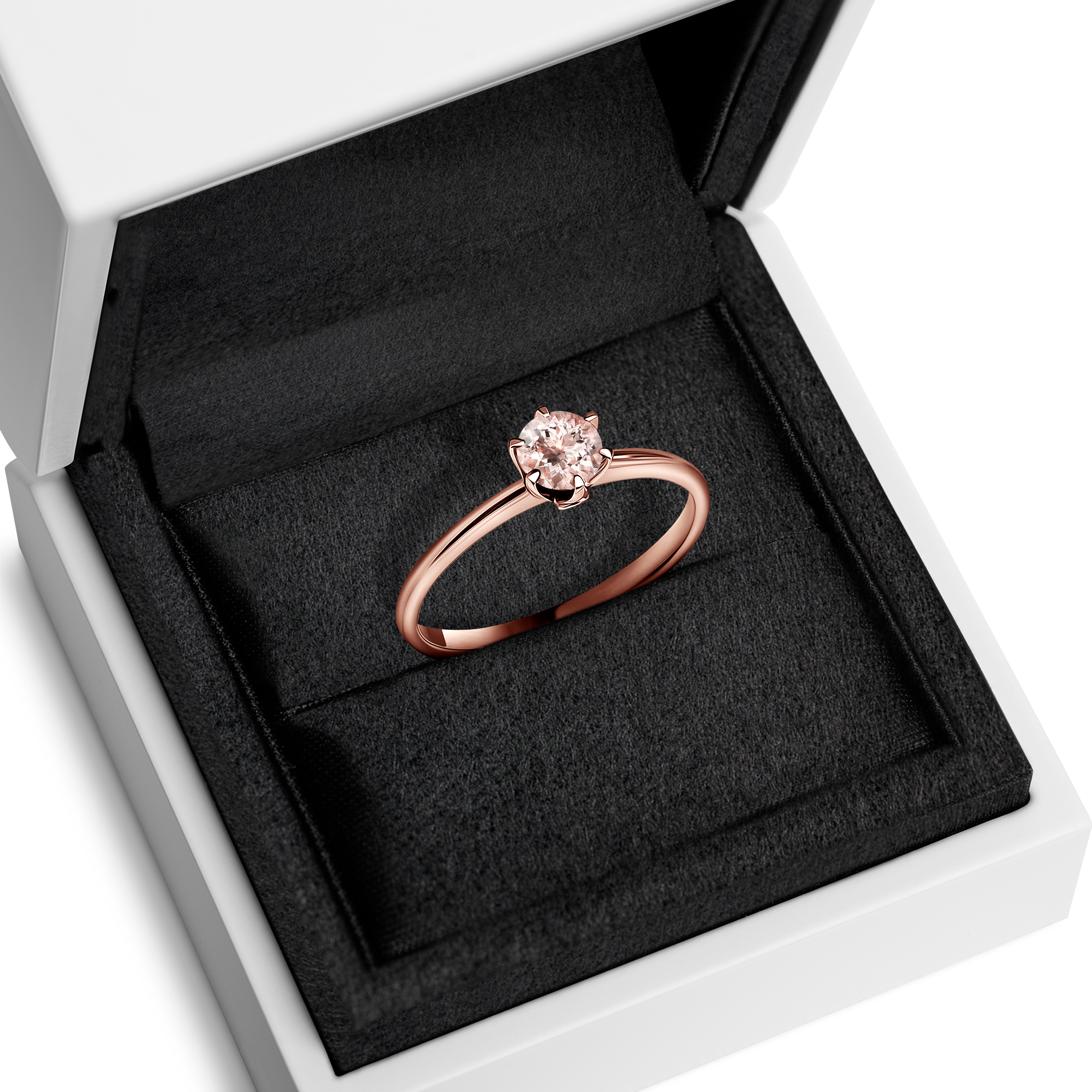 Verlobungsring The Journey: Roségold, Morganit