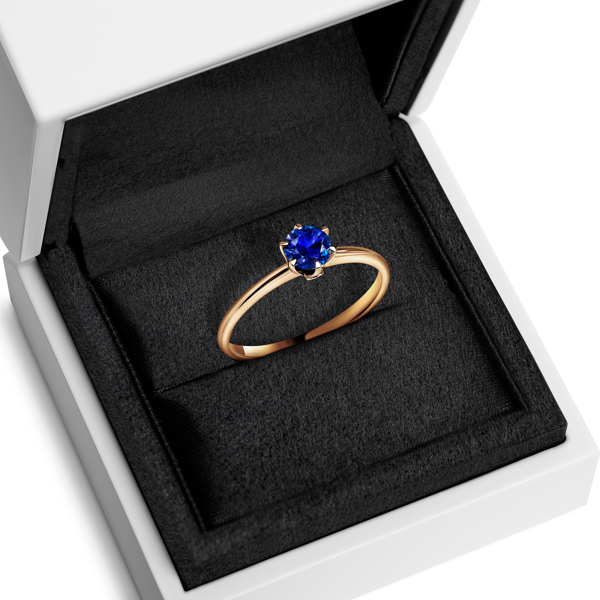 Verlobungsring The Journey: Gold, Blau Saphir - 7