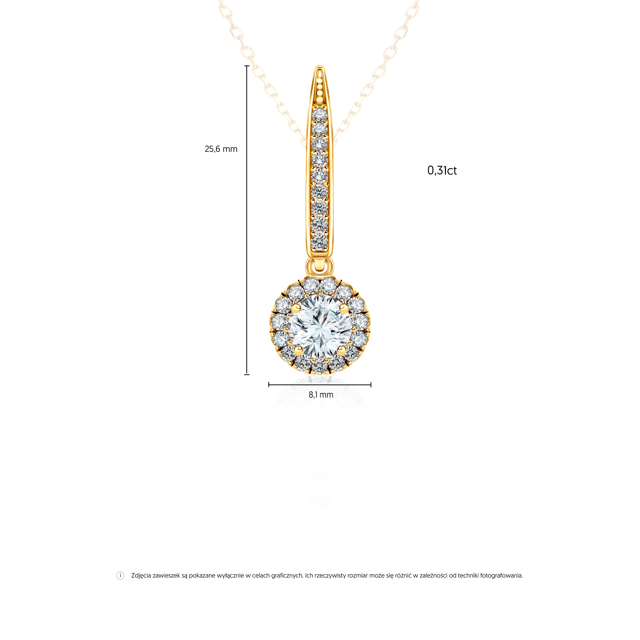 Anhänger This is Love: Gold, Weißer Saphir, Diamanten  - 4