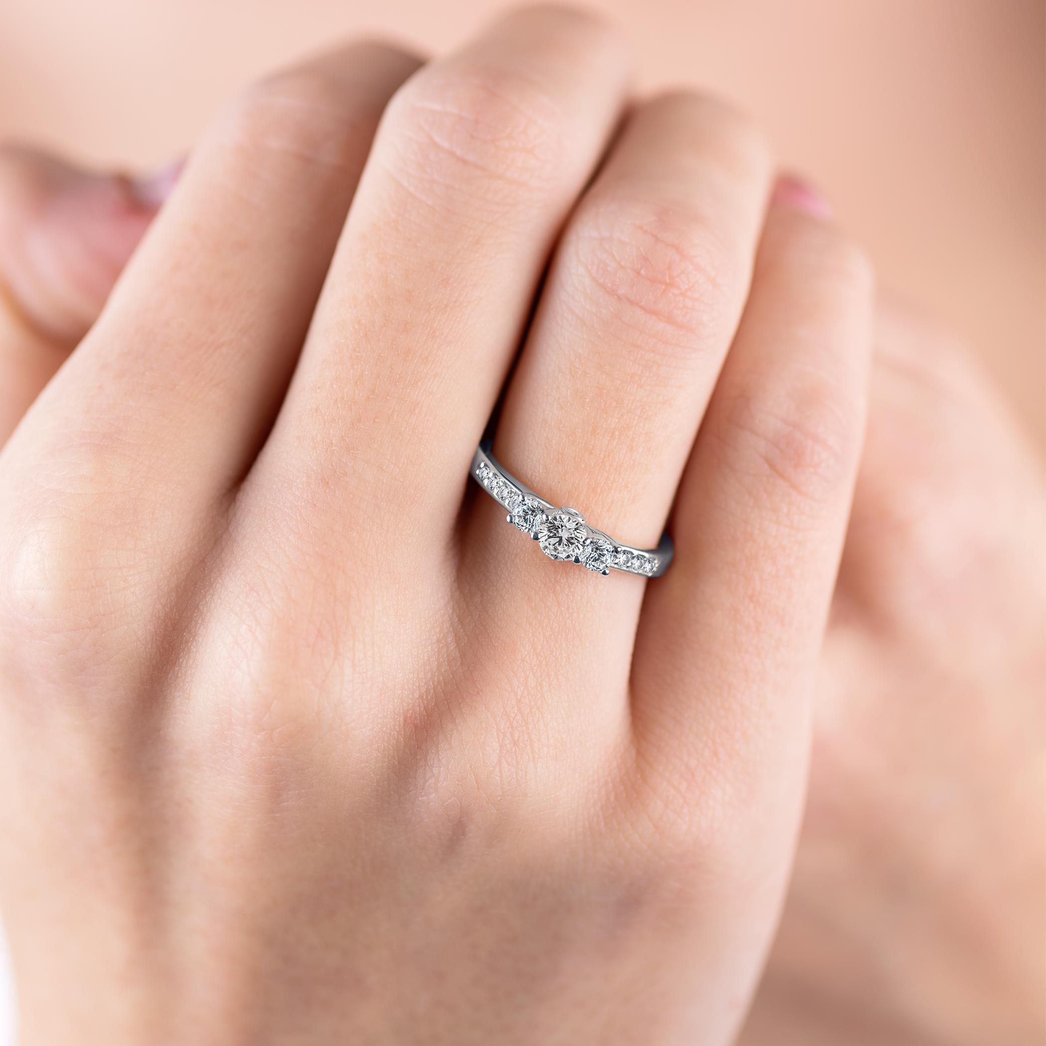 Verlobungsring Dream: Weißgold, Labordiamant