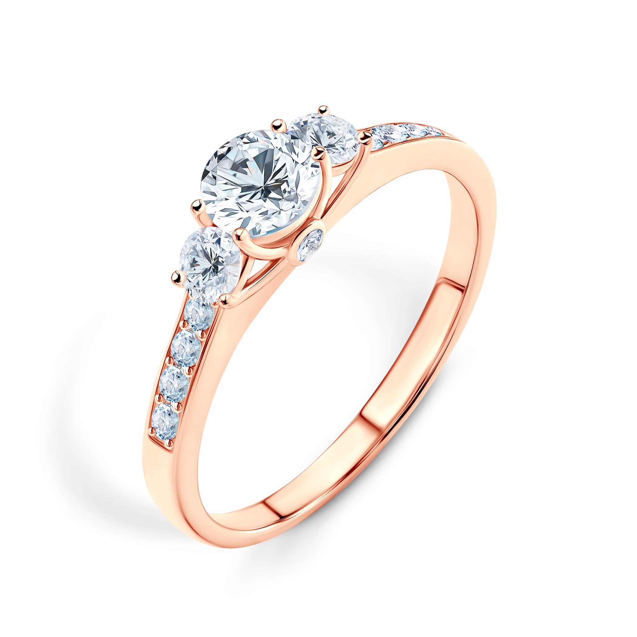 Pierścionek zaręczynowy Dream: różowe złoto, diament laboratoryjny - 4