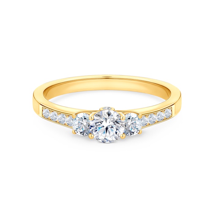 Pierścionek zaręczynowy Dream: złoty, diament laboratoryjny