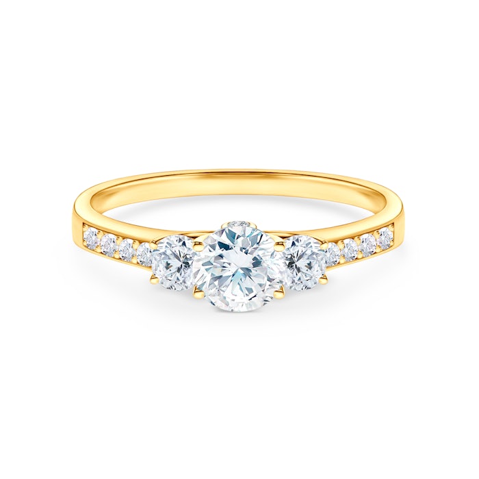 Pierścionek zaręczynowy Dream: złoty, diament laboratoryjny