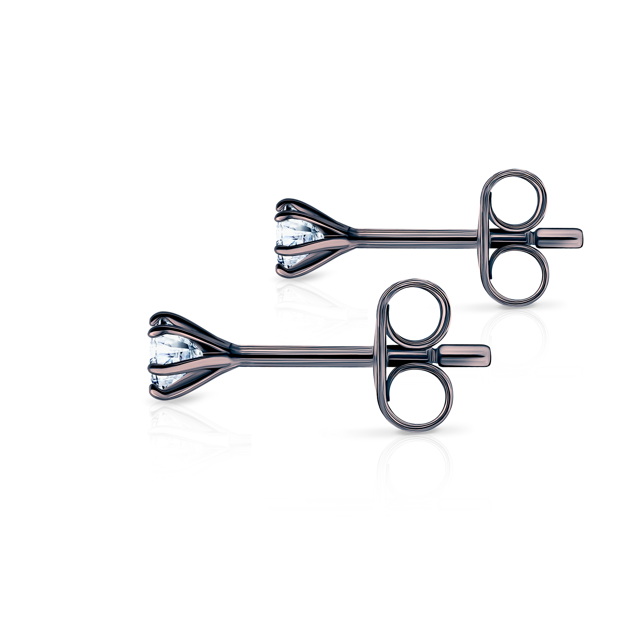 Kolczyki SAVICKI: czarne złoto, diamenty laboratoryjne