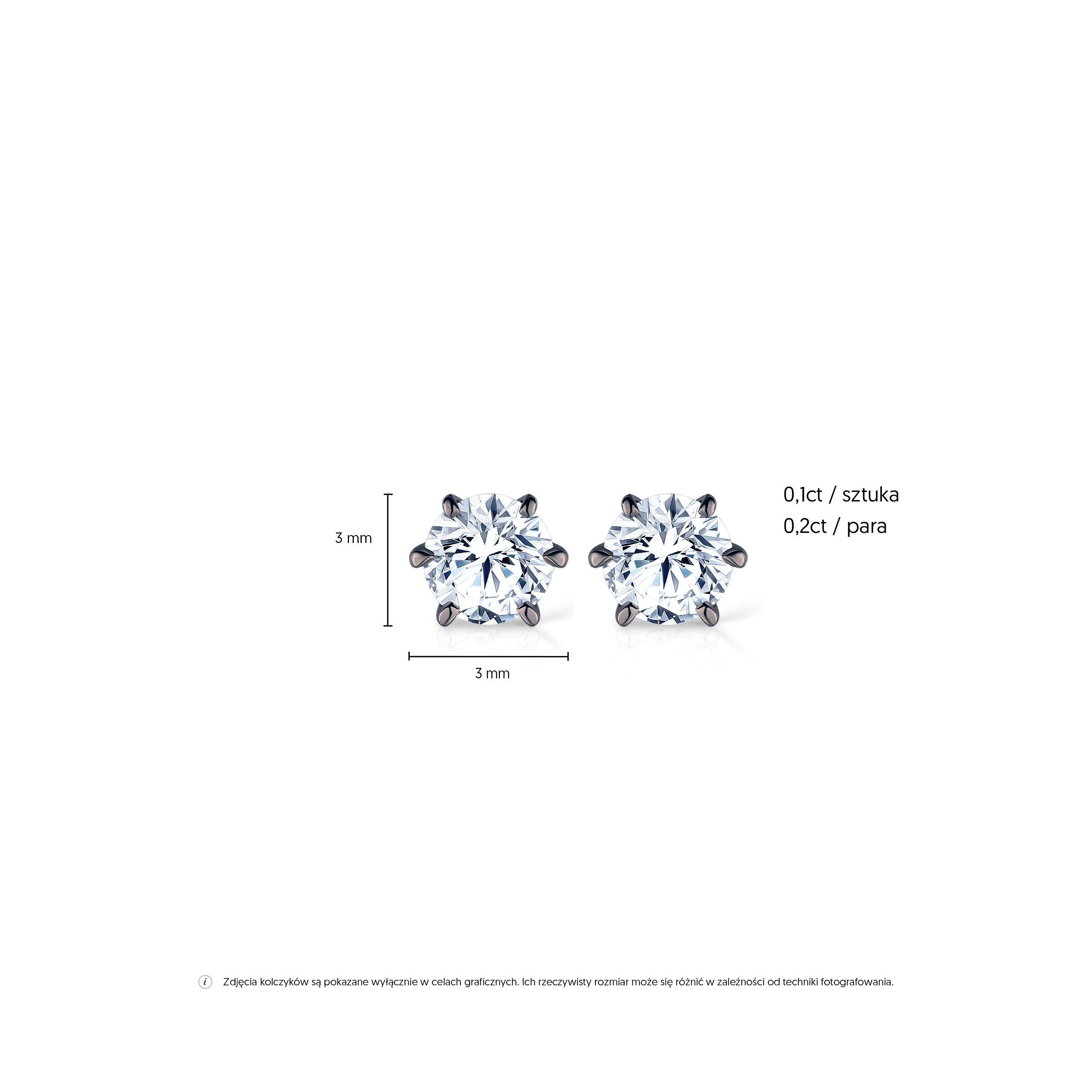 Kolczyki SAVICKI: czarne złoto, diamenty laboratoryjne