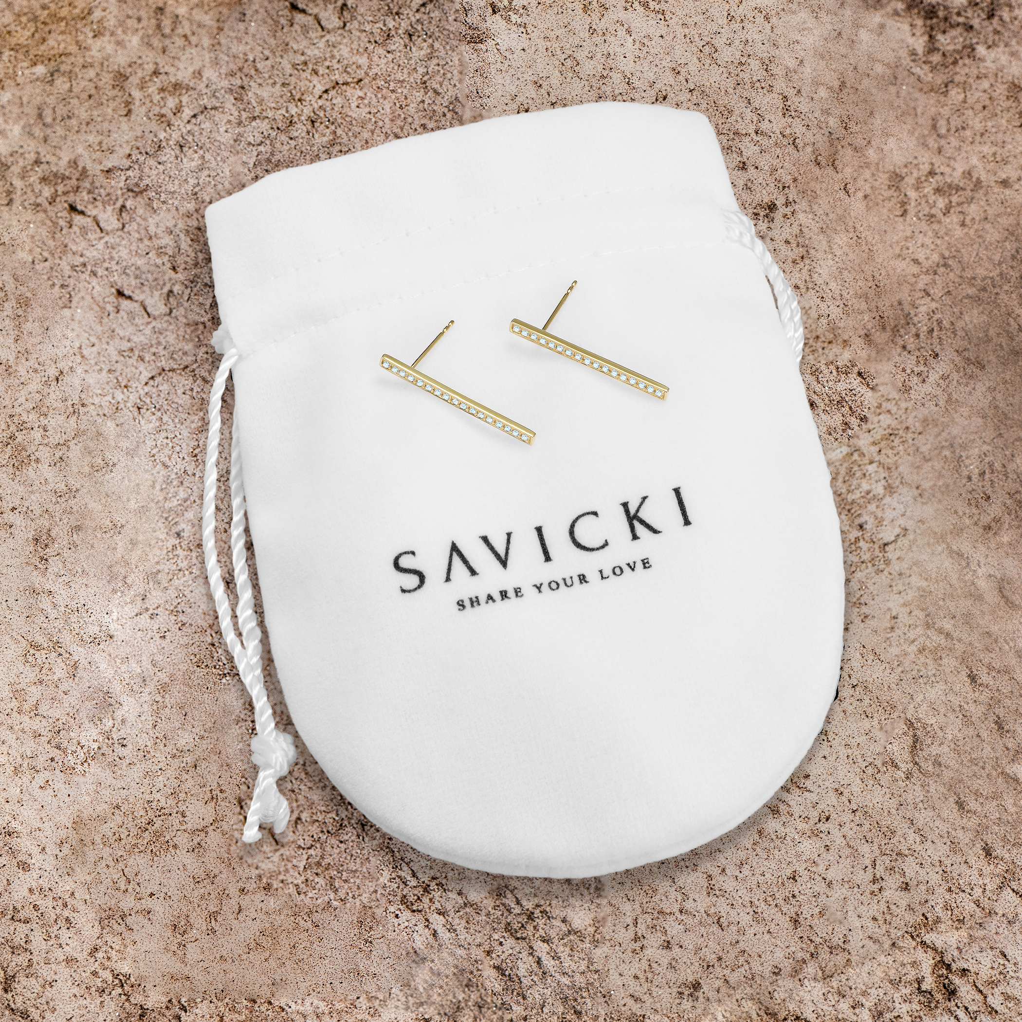 Ohrringe Savicki Blitz: Weißgold, Diamanten