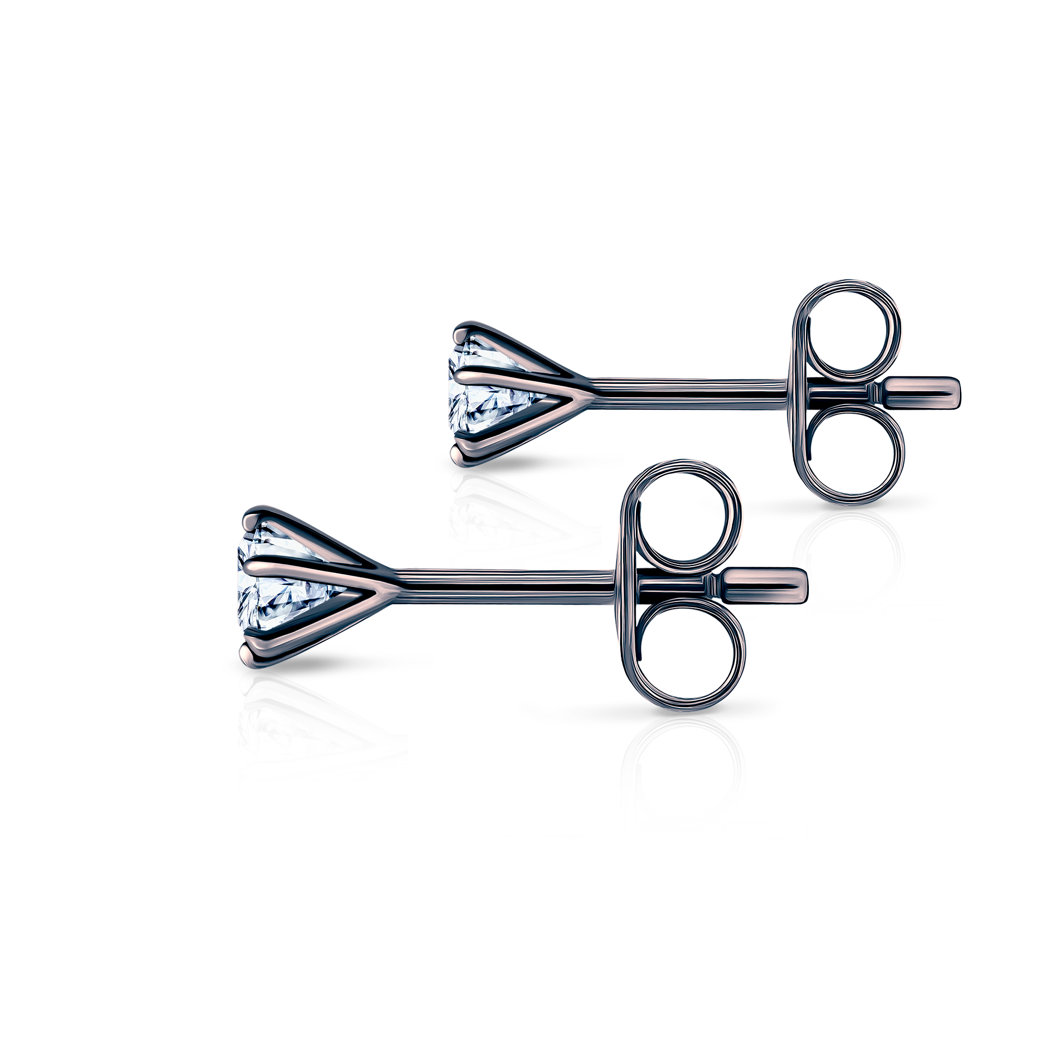 Ohrringe SAVICKI: Schwarzgold, Labordiamanten