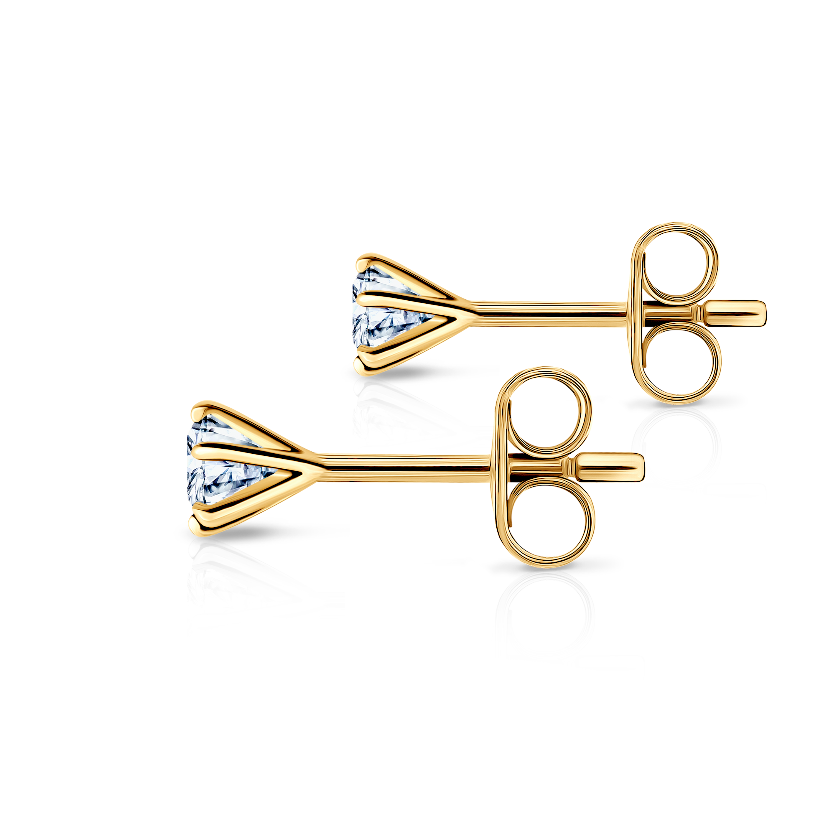 Kolczyki SAVICKI: złote, diamenty laboratoryjne - 3
