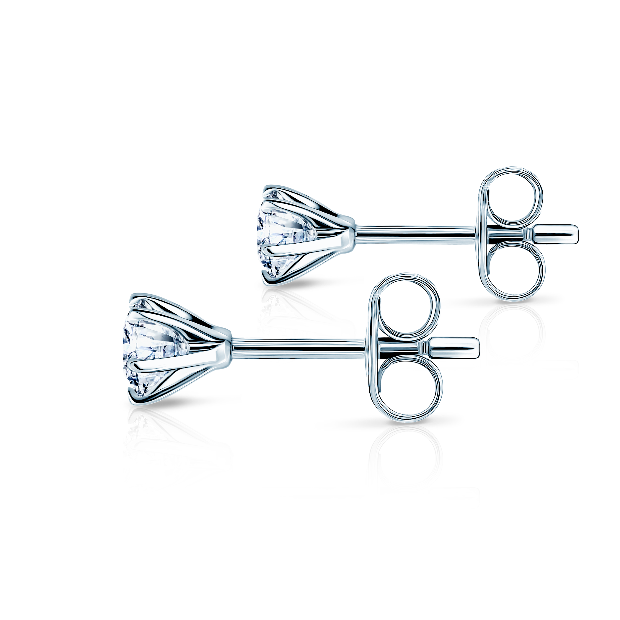 Kolczyki SAVICKI: białe złoto, diamenty laboratoryjne