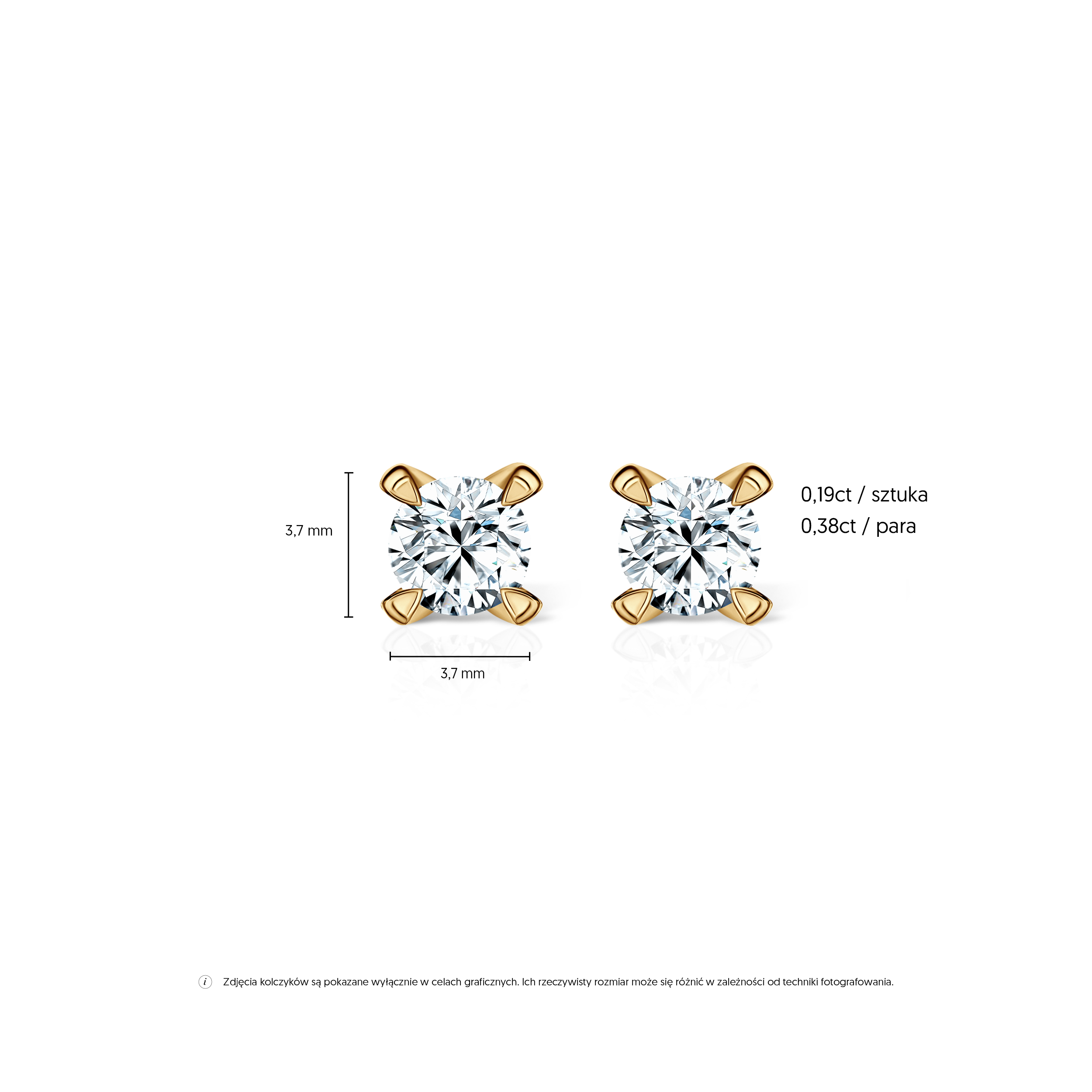 Cercei Share Your Love: aur, diamante de laborator - 7