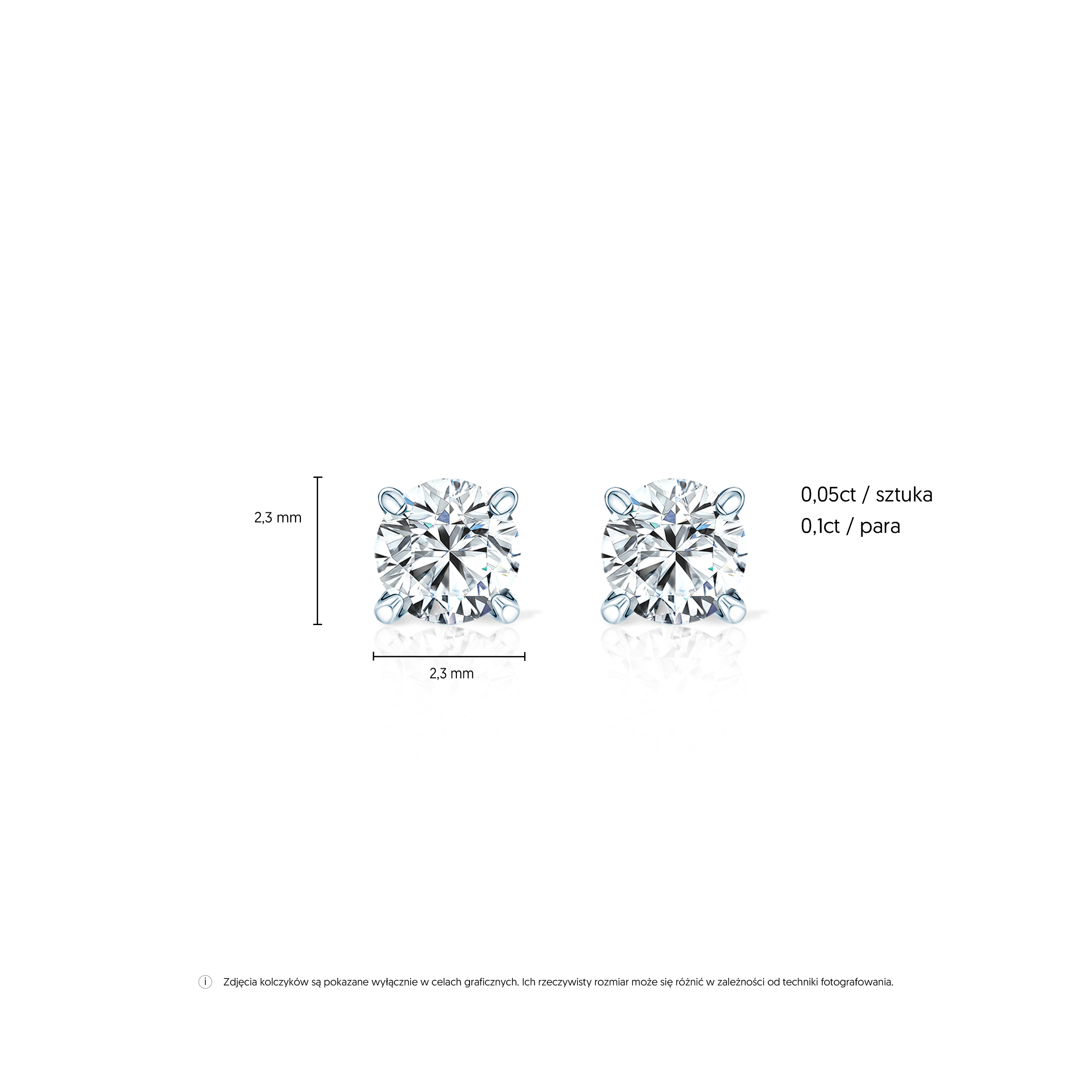Kolczyki The Light: białe złoto, diamenty laboratoryjne - 6